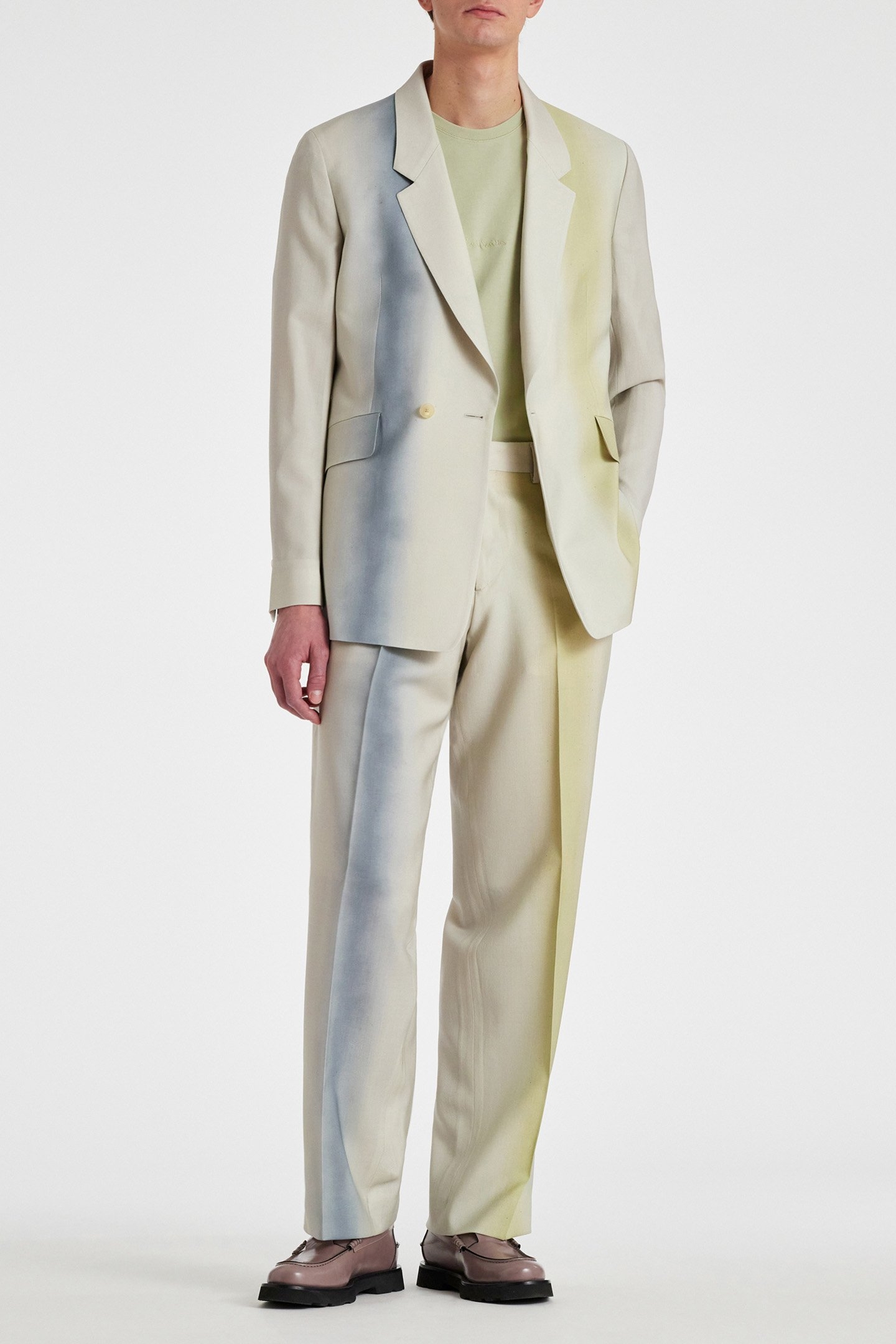 MENS 2 BUTTON JACKET LIGHT BEIGE 3