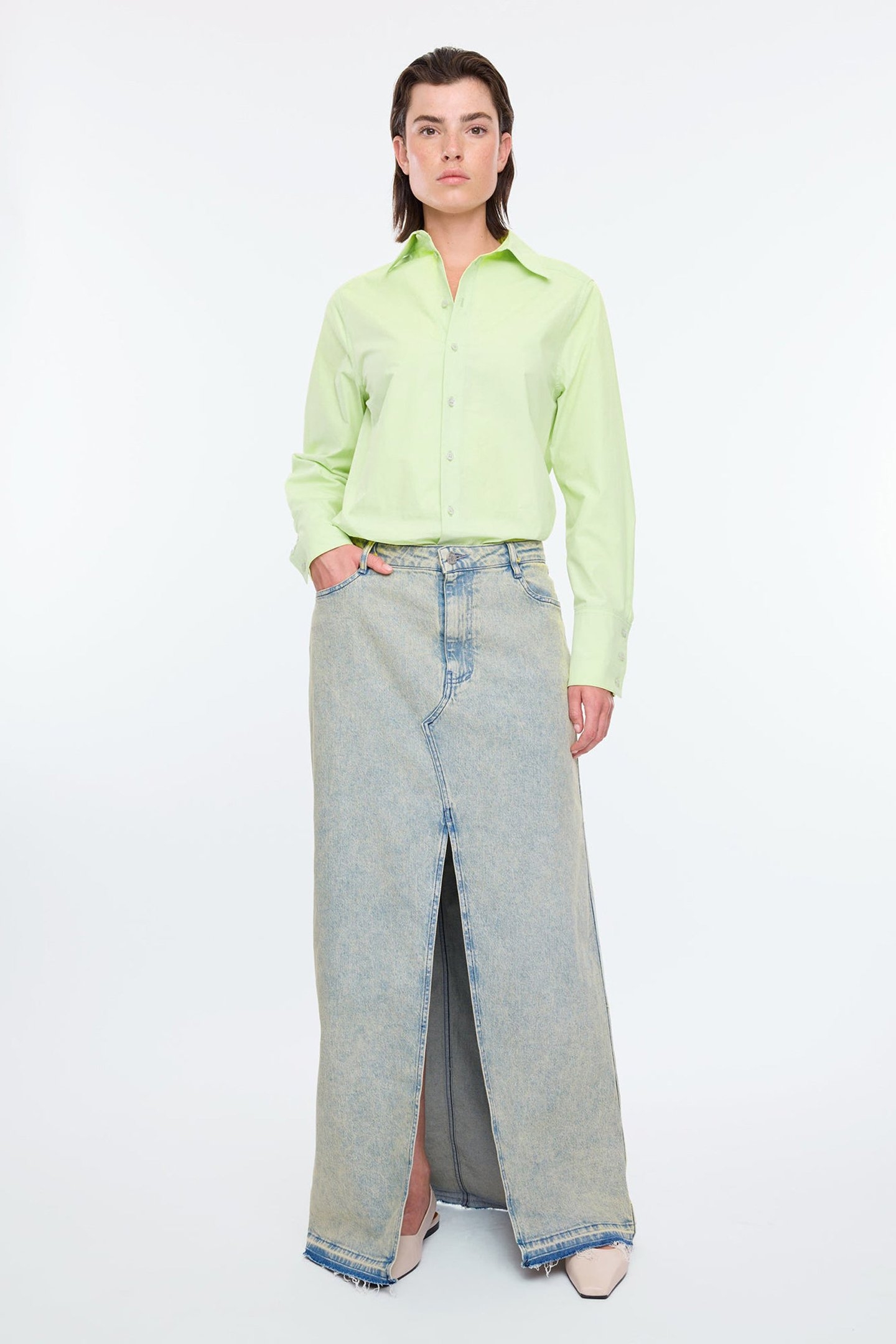 TINDED DNM LONG SKIRT HEAVY TINTED 1