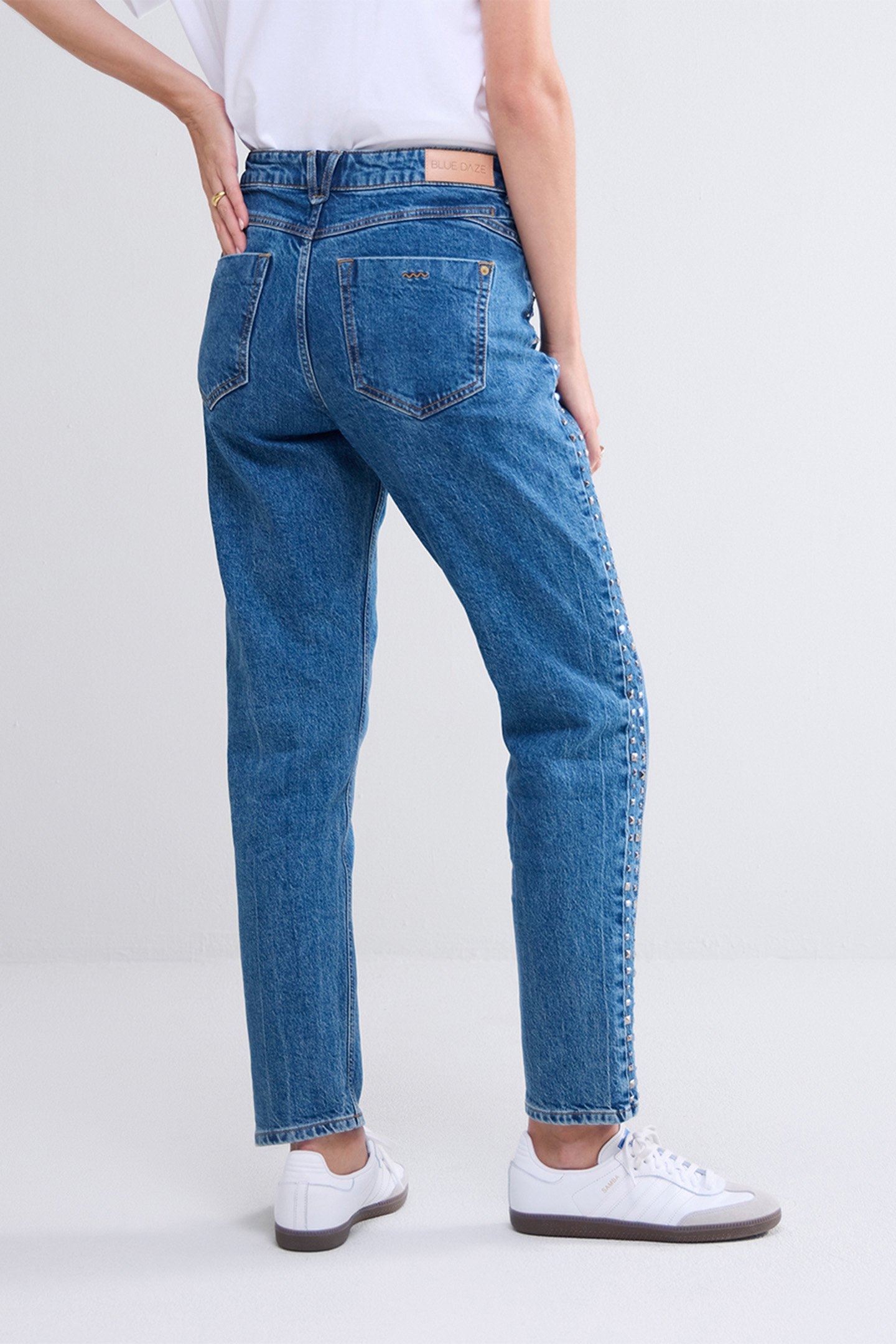 MOMS FIT JEANS INDIGO COTTON LYOCELL BLUES 5