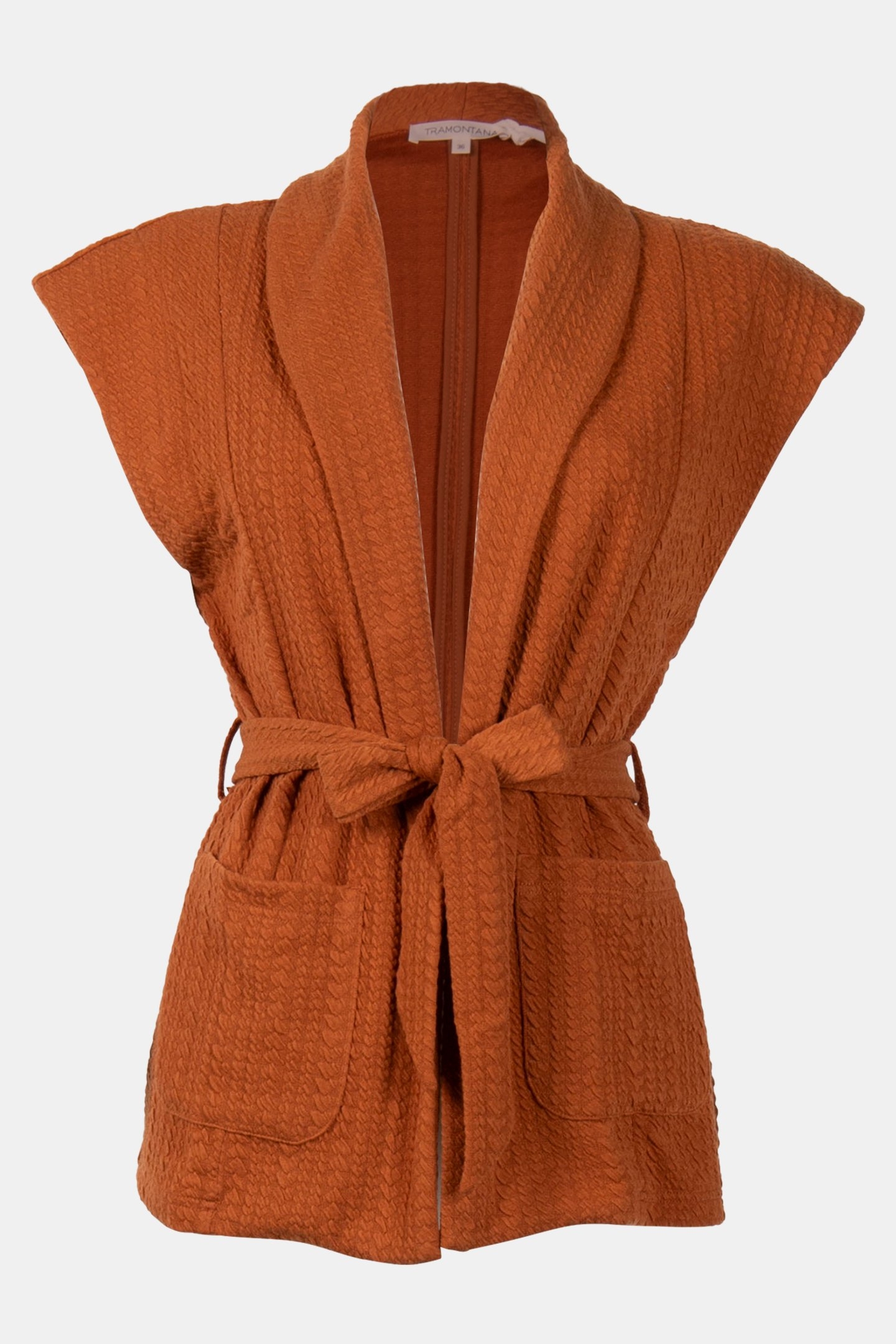 VEST SELF FABRIC WAISTBAND CARAMEL 3