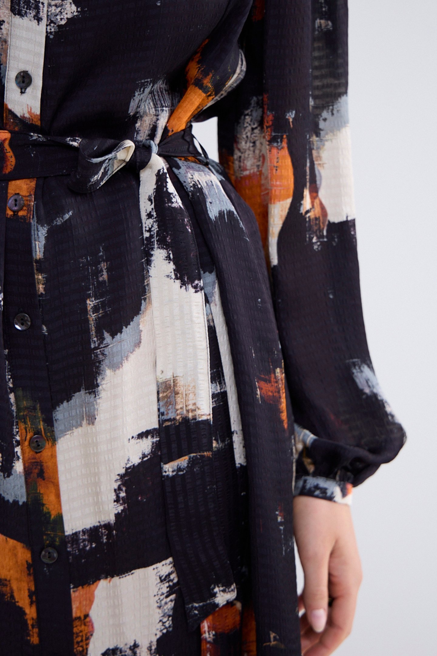 DRESS PAINTED PRINT BLACKS 5