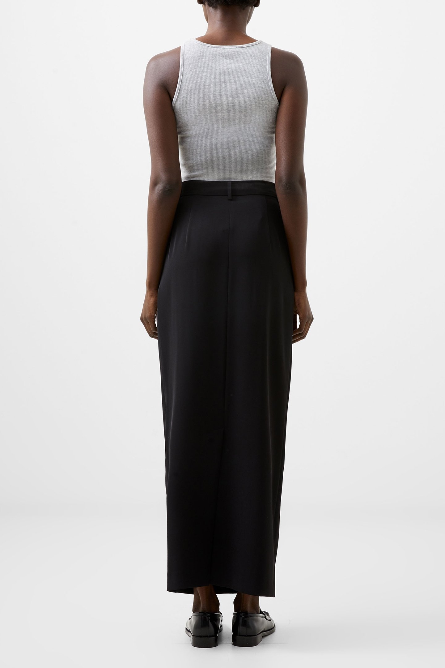 HARRIE SUITING MIDI SKIRT BLACKOUT 2