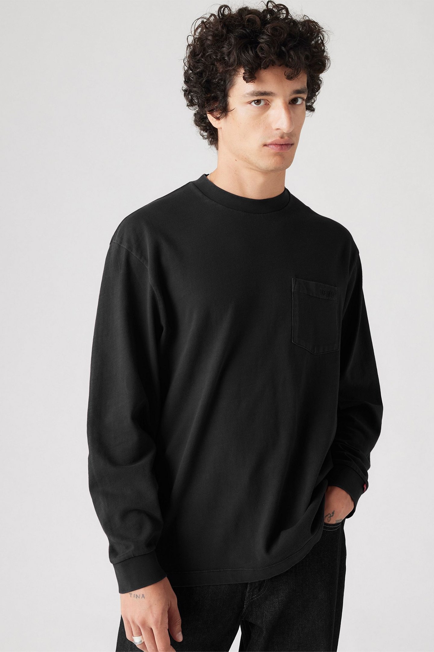 LS AUTHENTIC PKT TEE MINERAL BLACK 4