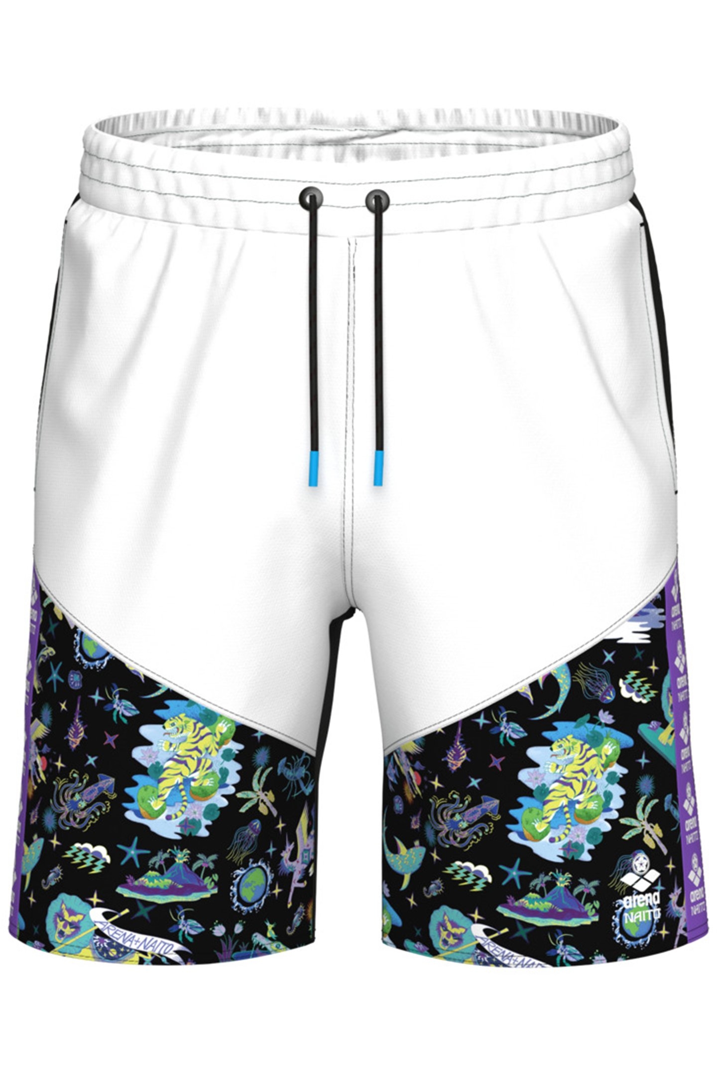 MEN'S ARENA FUN PLANET BERMUDA PANEL WHITE-BLACK-MULTI 4