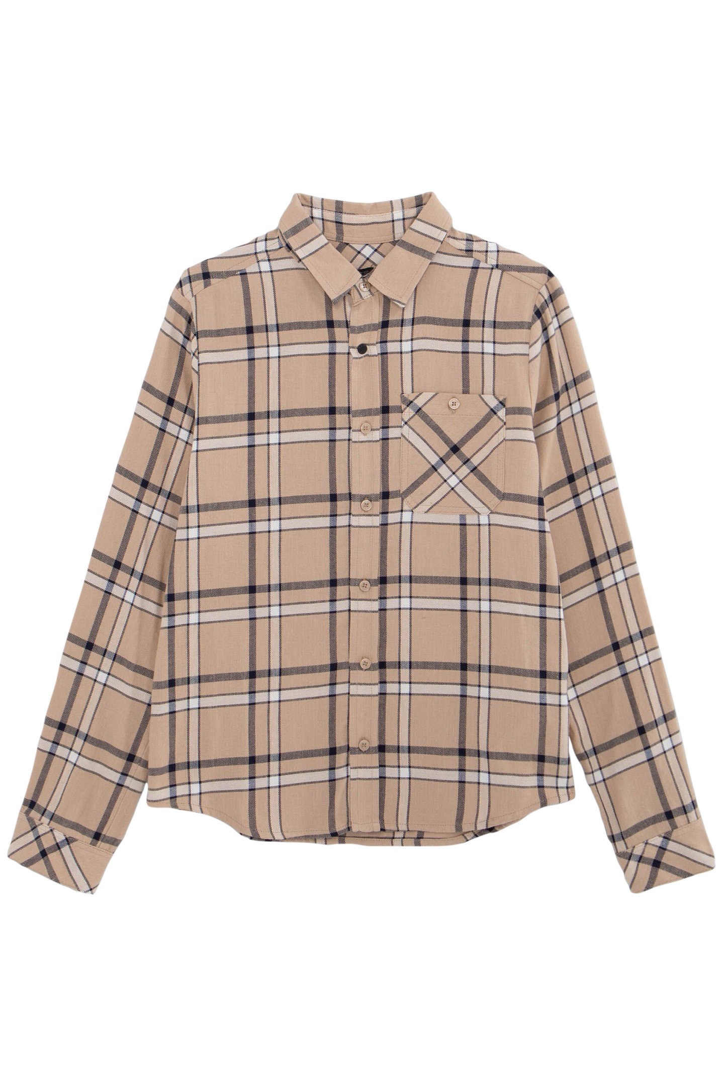 BOY'S BEIGE PLAID SHIRT 1