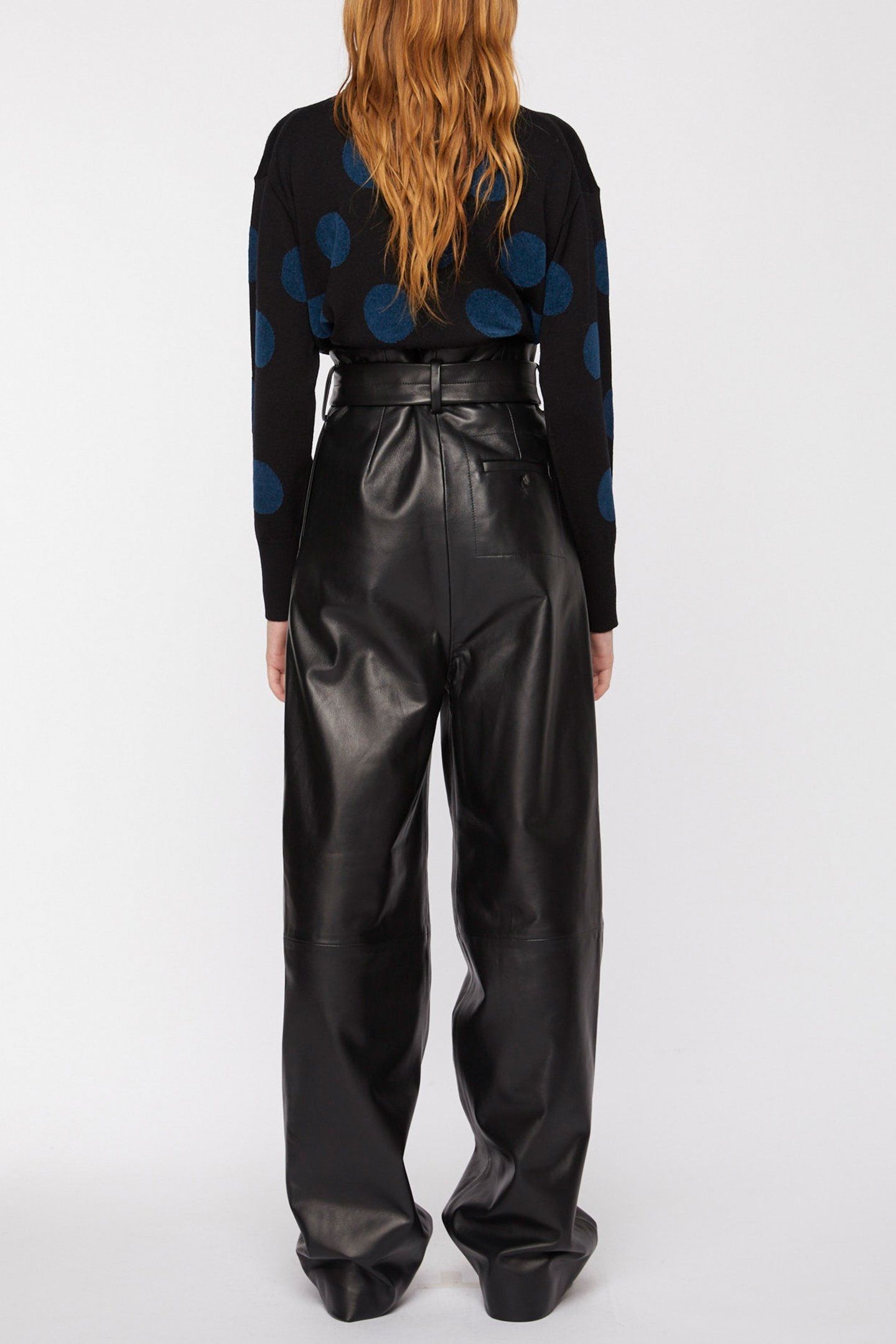 WOMENS LEATHER TROUSER BLACK 3