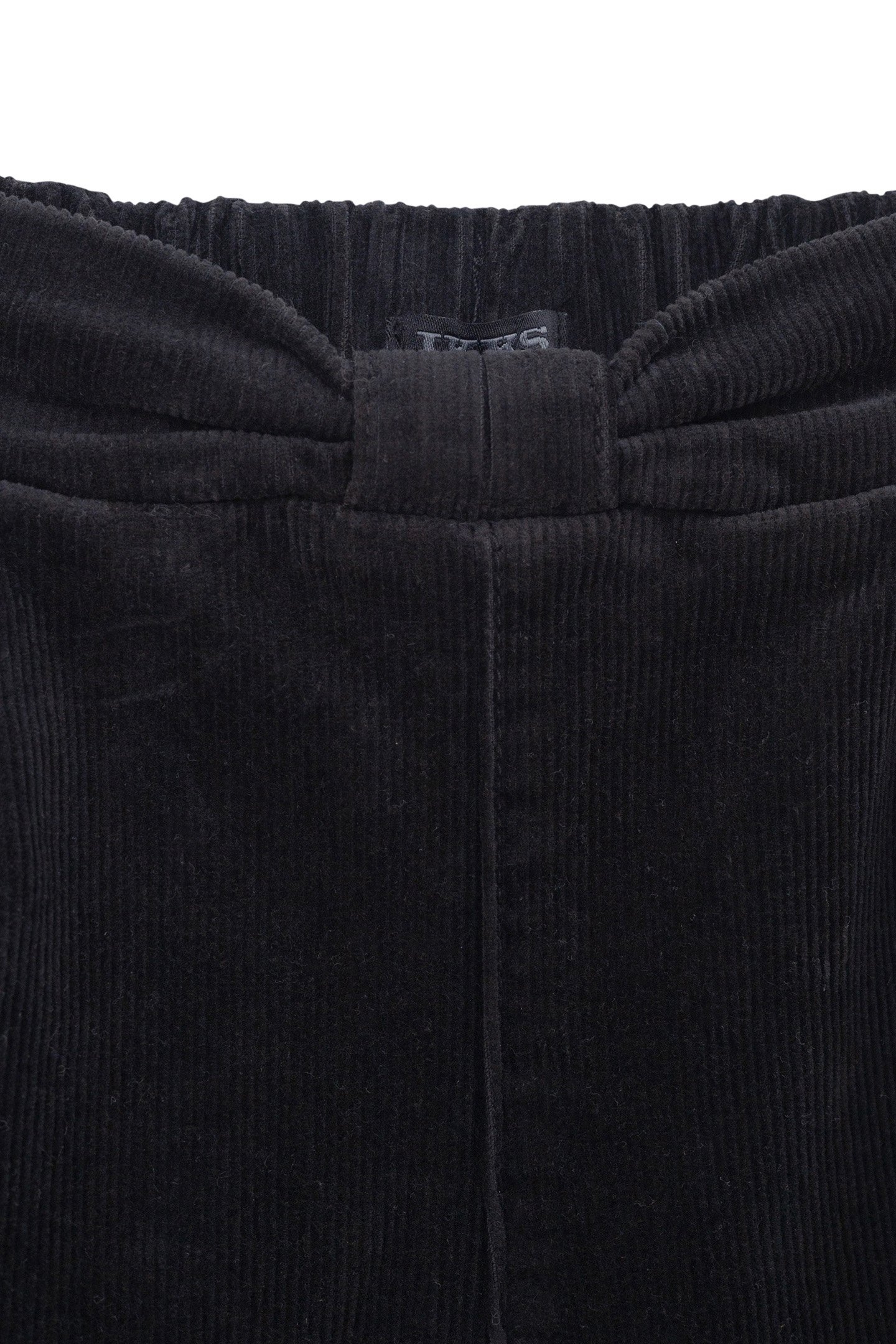 GIRLS' BLACK CORDUROY SHORTS WITH BOW AND BELT 3