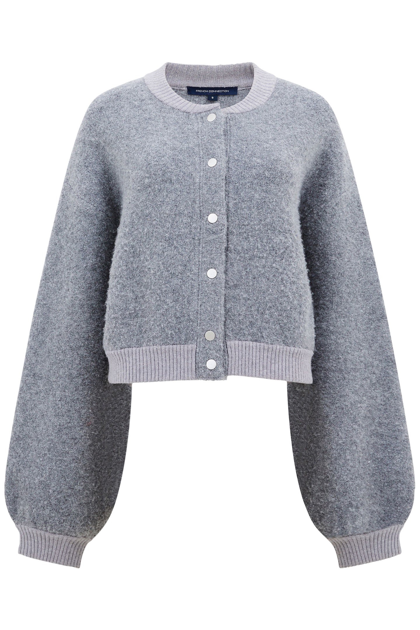 MELISSA KNIT BOMBER JACKET DOVE GREY MEL 4