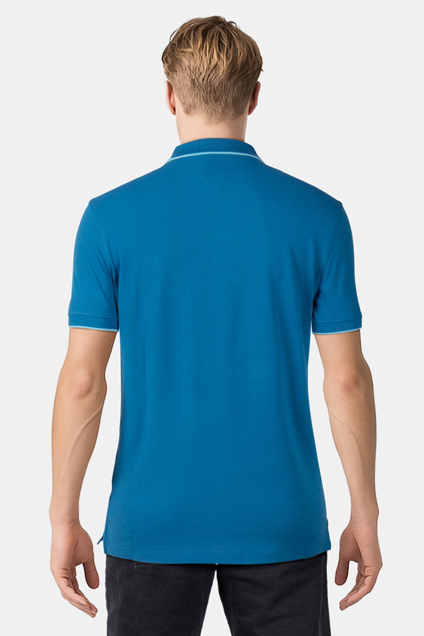 SLIM FIT POLO ZEB BADGE PETROL GREEN 2