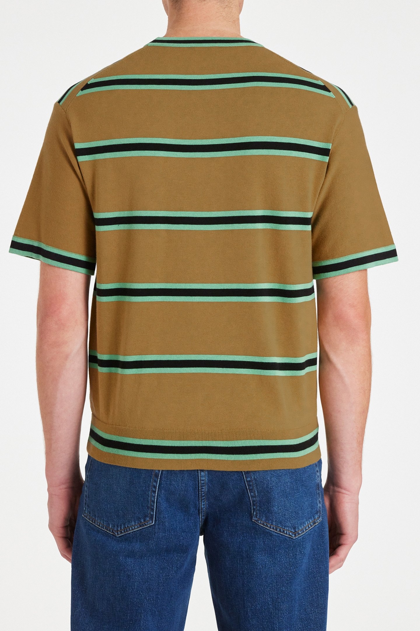 MENS SWEATER SS T SHIRT ZEB EMB KHAKI 2