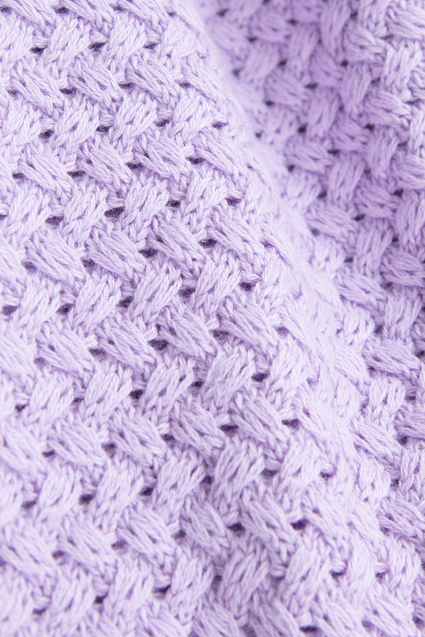 GIRLS' LILAC CROSS STITCH KNIT SWEATER 7