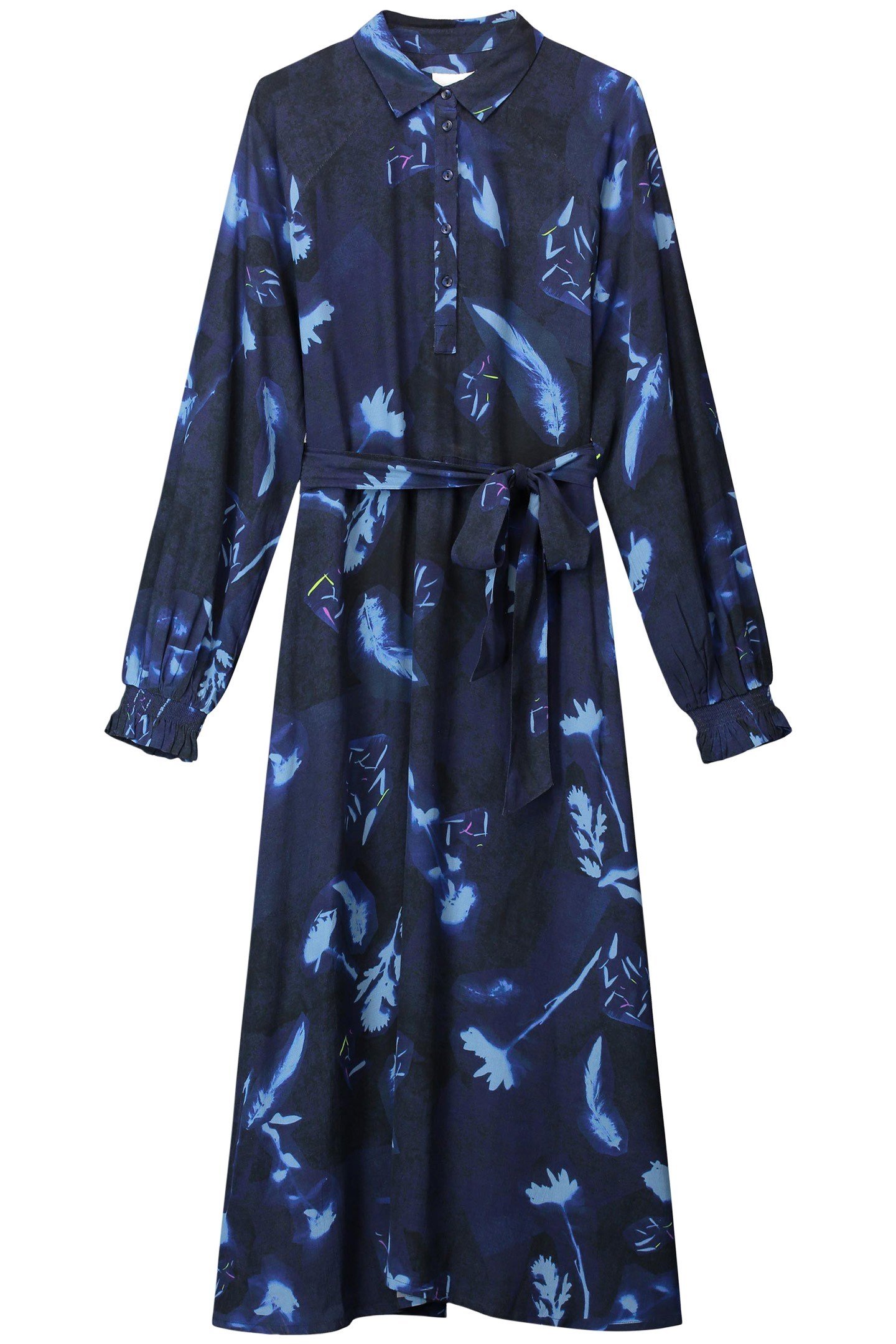 DRESS - FEATHERS AND FLORAL BLUE 3