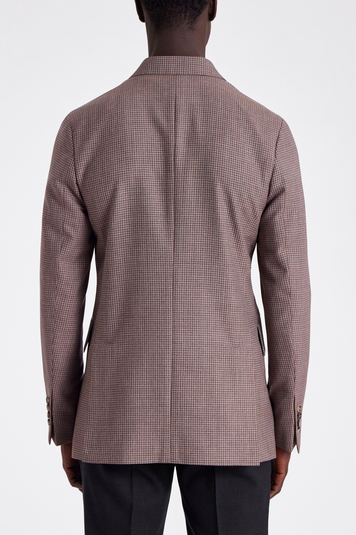 MENS 2 BUTTON JACKET BRICK RED 2