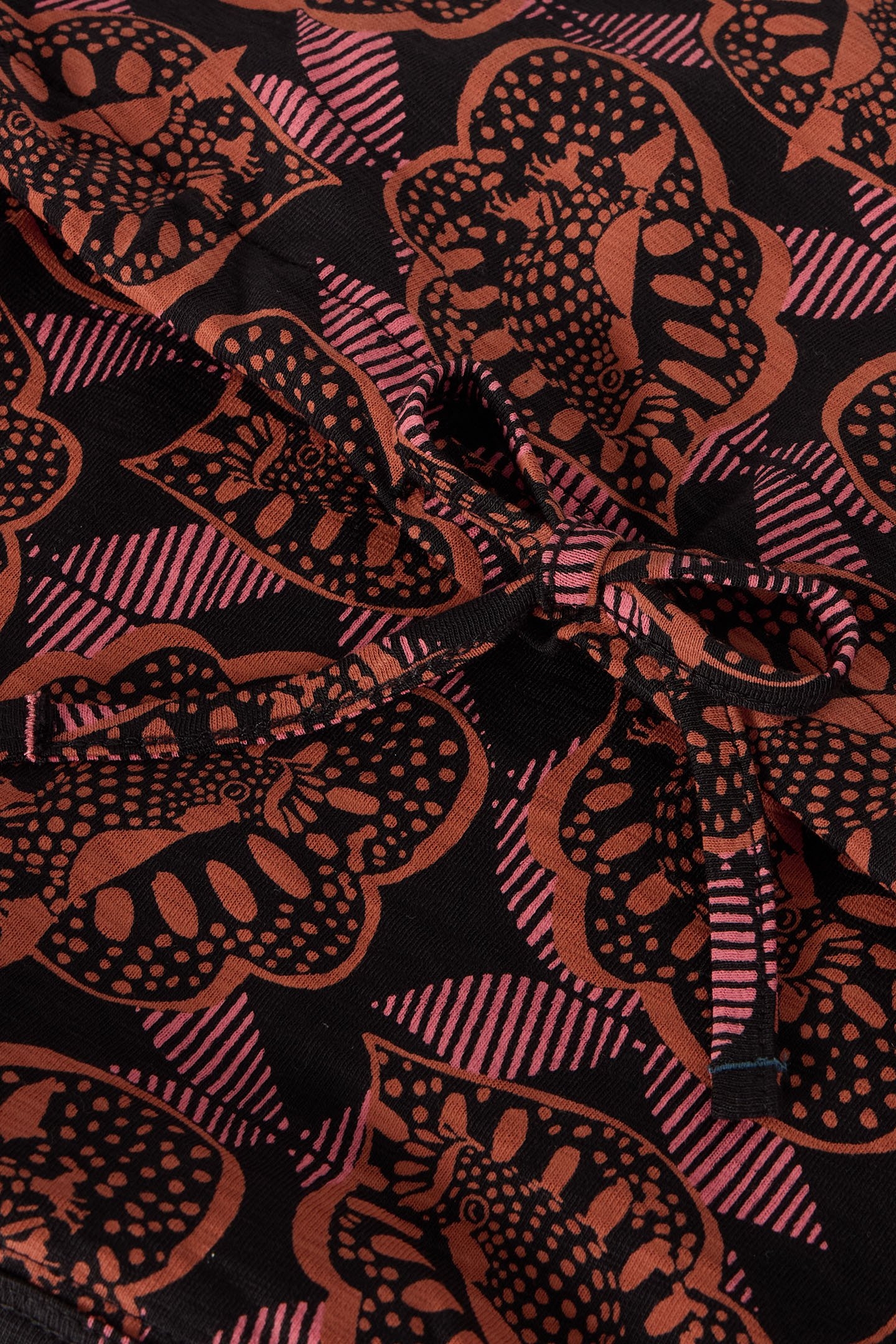 TASHA TIE HEM ORANGE PRINT 5