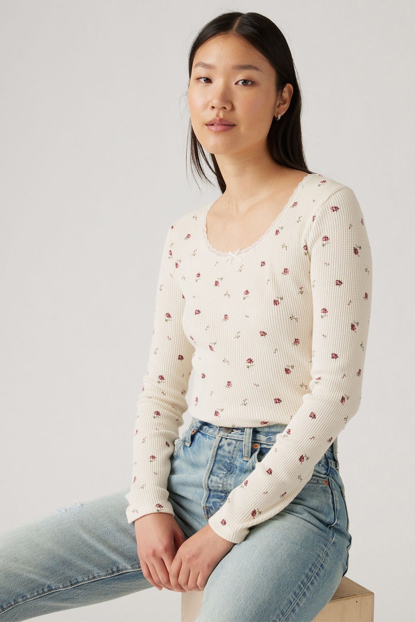 DRY GOODS WAFFLE LS TEE SIMPLIFIED NINA 3