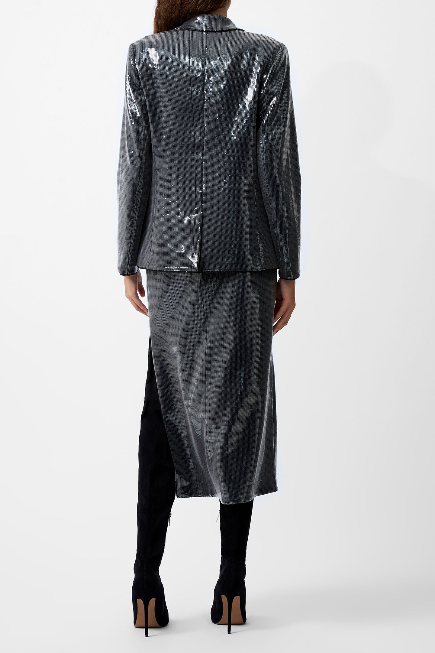 AMY SEQUIN BLAZER GUNMETAL 2
