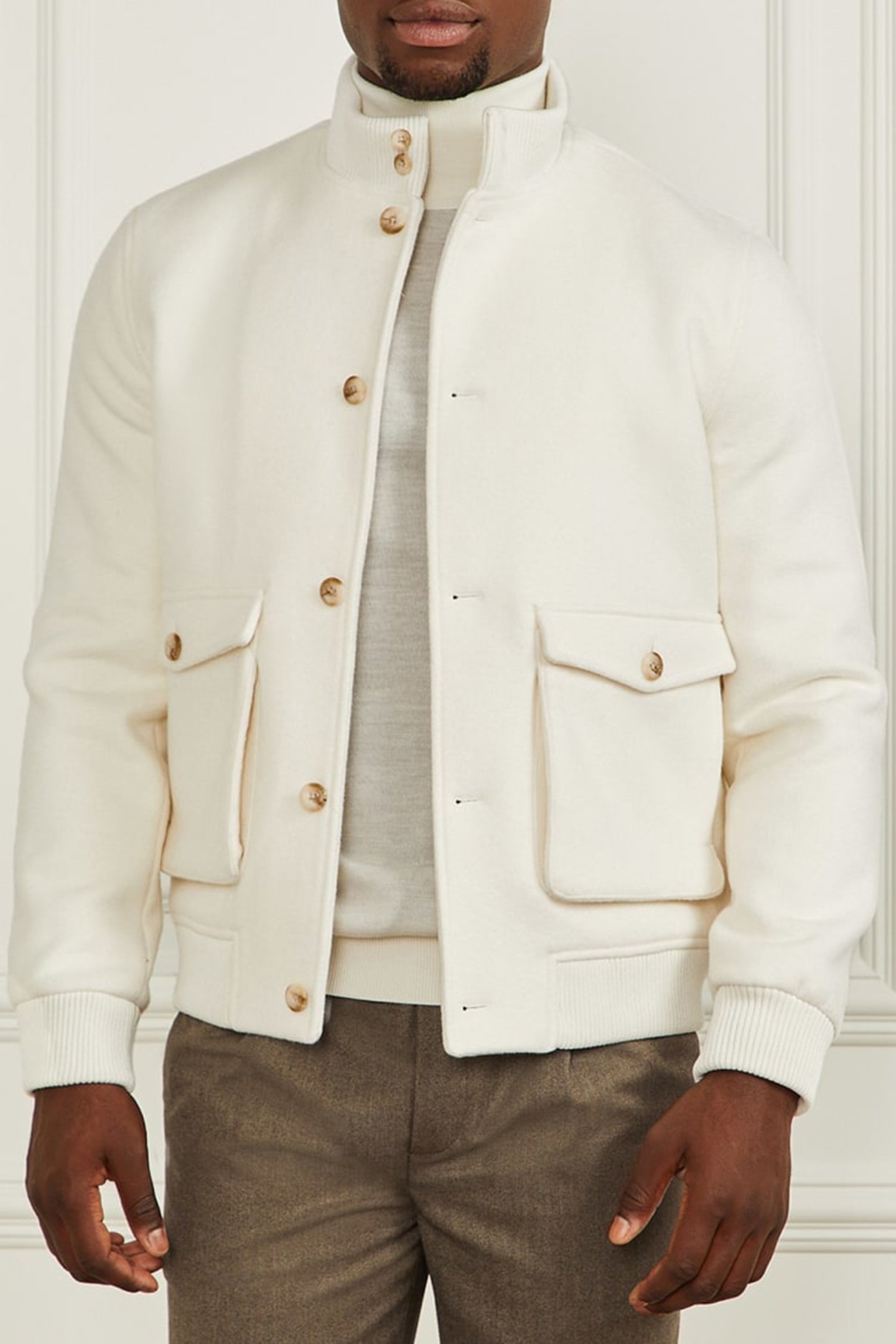 BOMBER WITH BOTTONS SALT WHITE 1