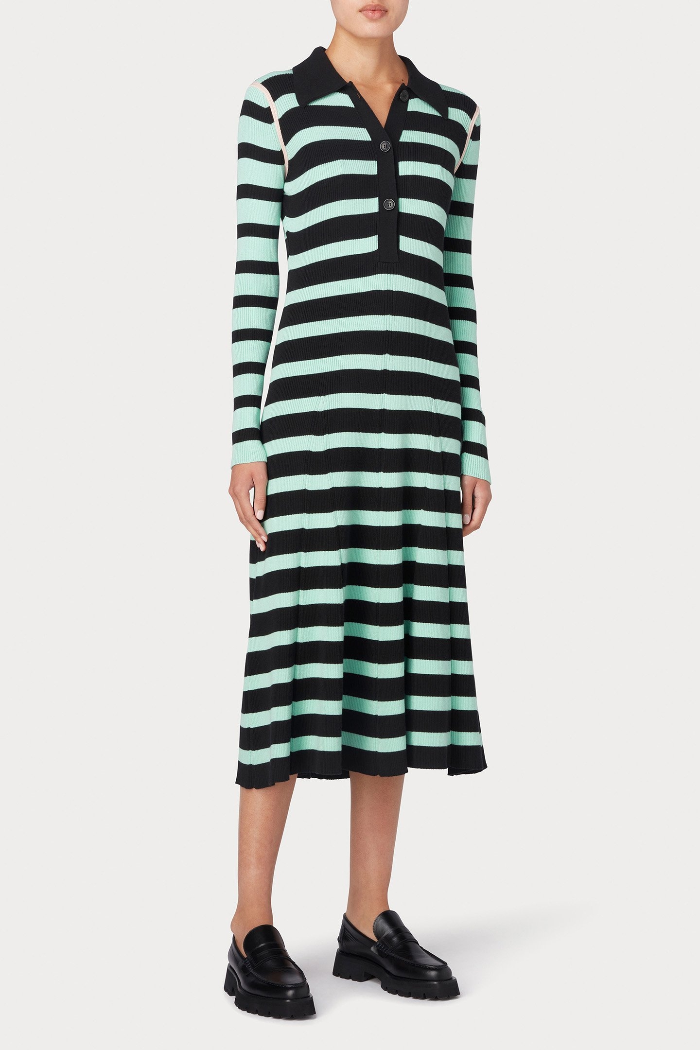 WOMENS KNITTED DRESS BLACK 1