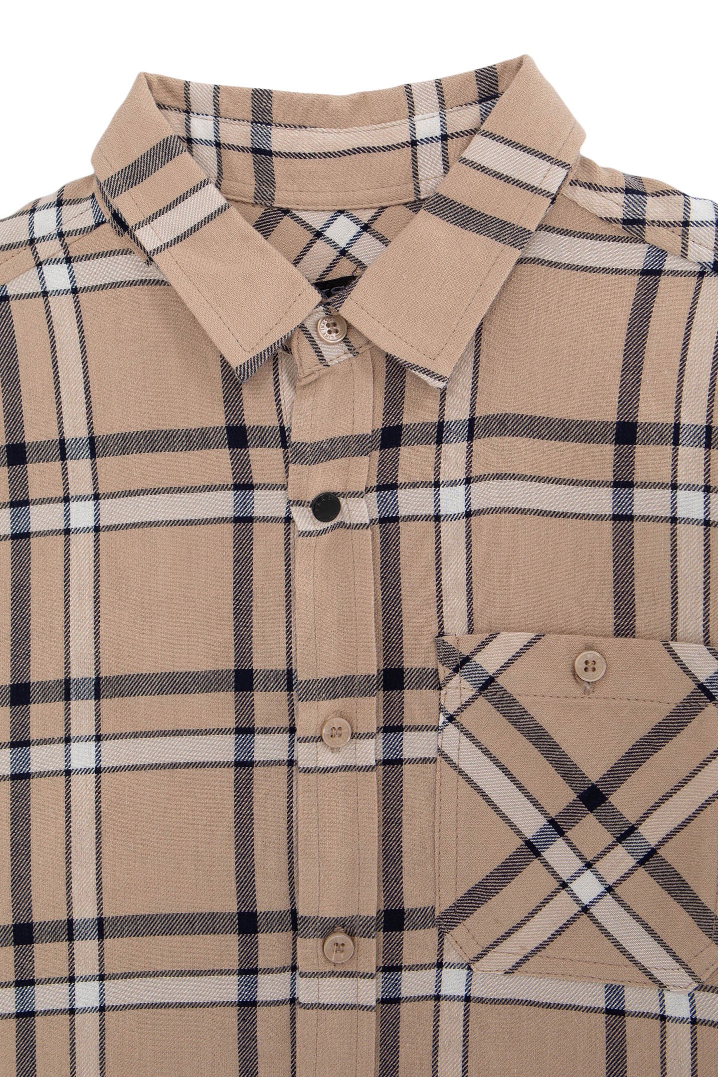 BOY'S BEIGE PLAID SHIRT 5