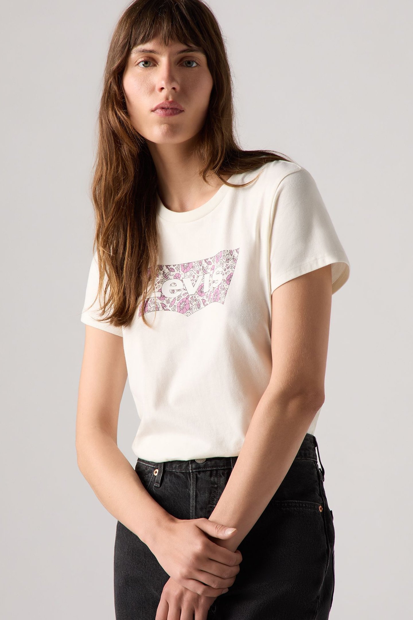 THE PERFECT TEE ANANDA FLORAL BW FILL EGRET 4