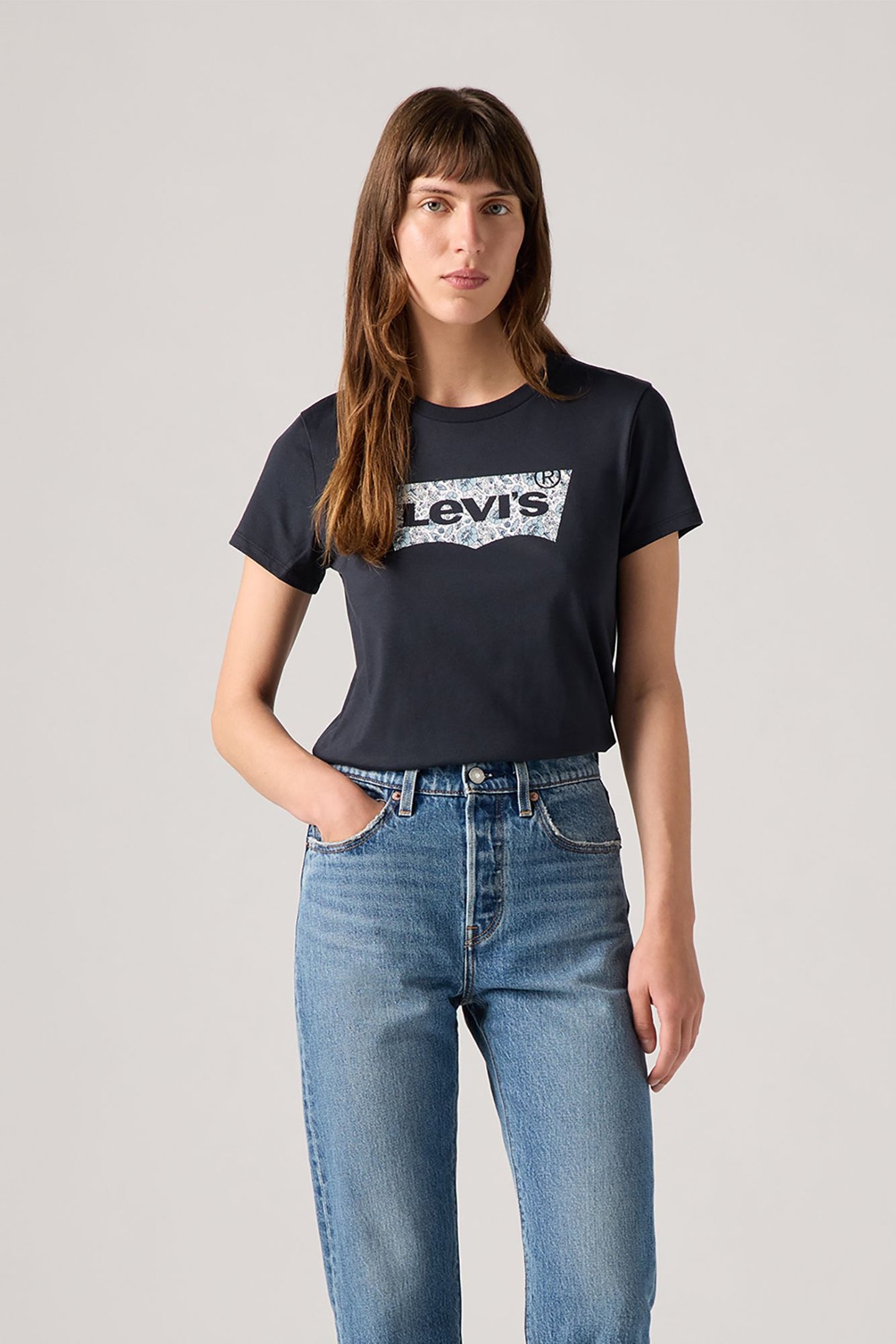 THE PERFECT TEE ANANDA FLORAL PRINT BW ANTHRACITE 3