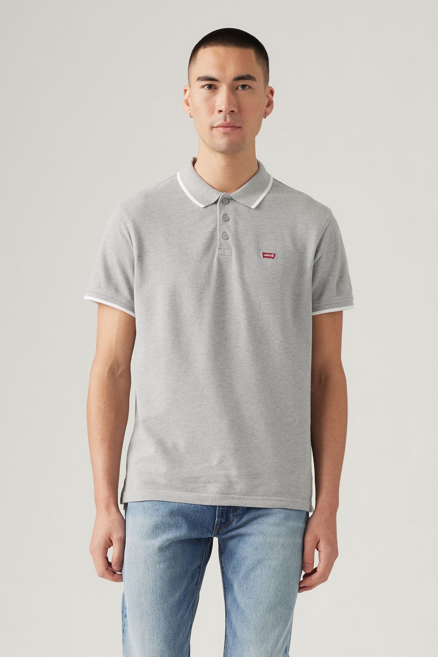 LEVIS HM POLO QUARTER TIPPING MID TONE 1