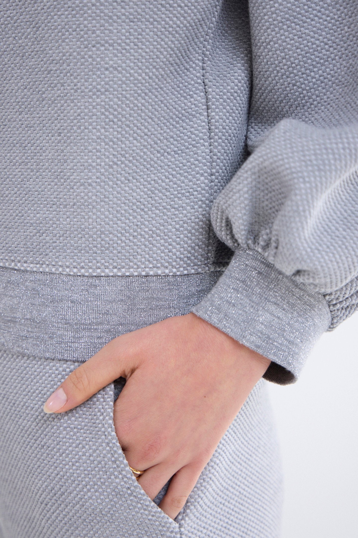 7/8 SLEEVE CARDIGAN NEW WAFFLE GREYS 4