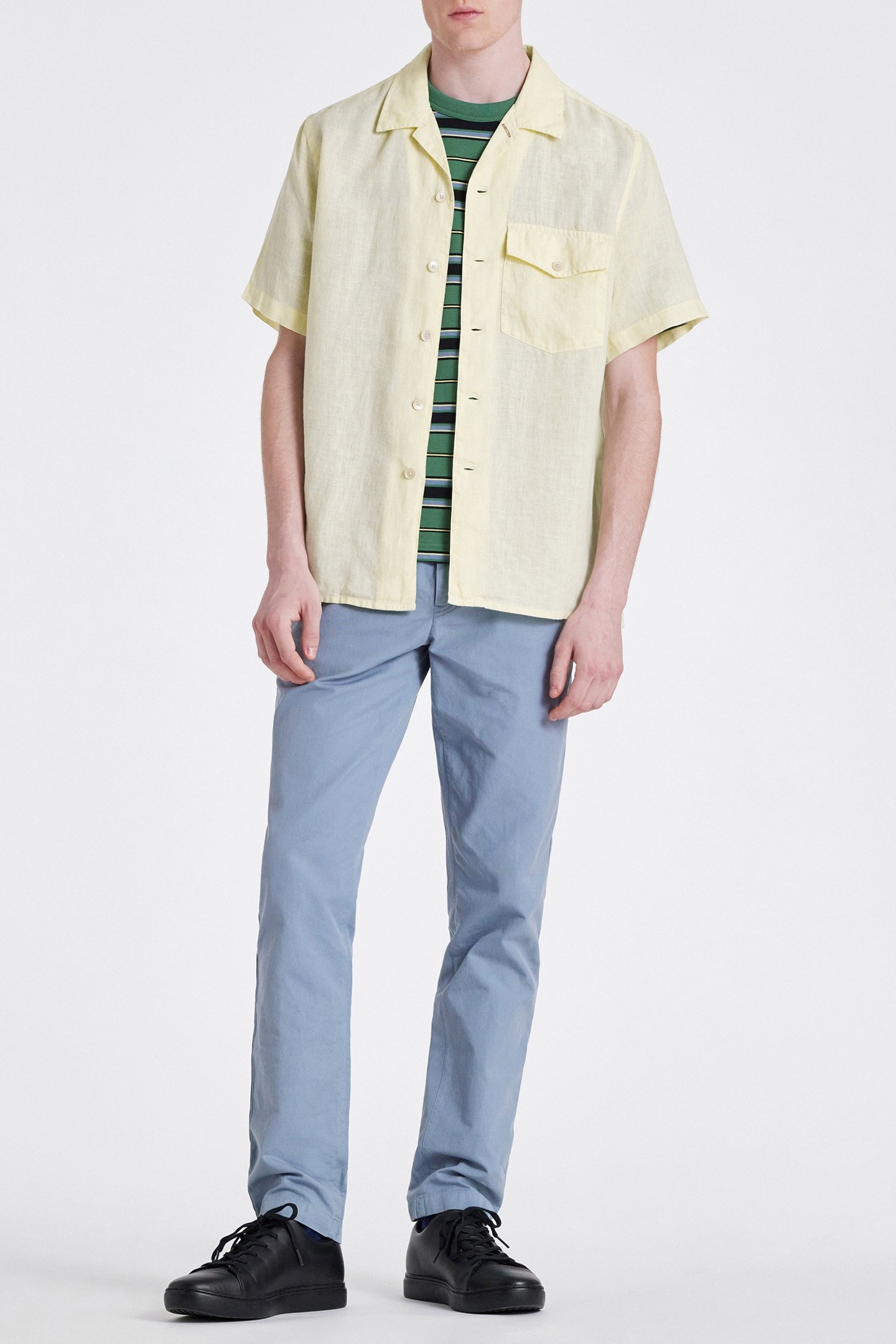 MENS SS CASUAL FIT SHIRT LIME GREEN 3