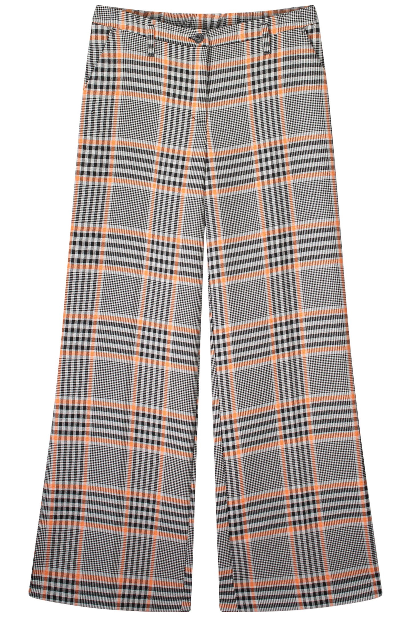 TROUSERS ORANGE CHECK PRINTS 4