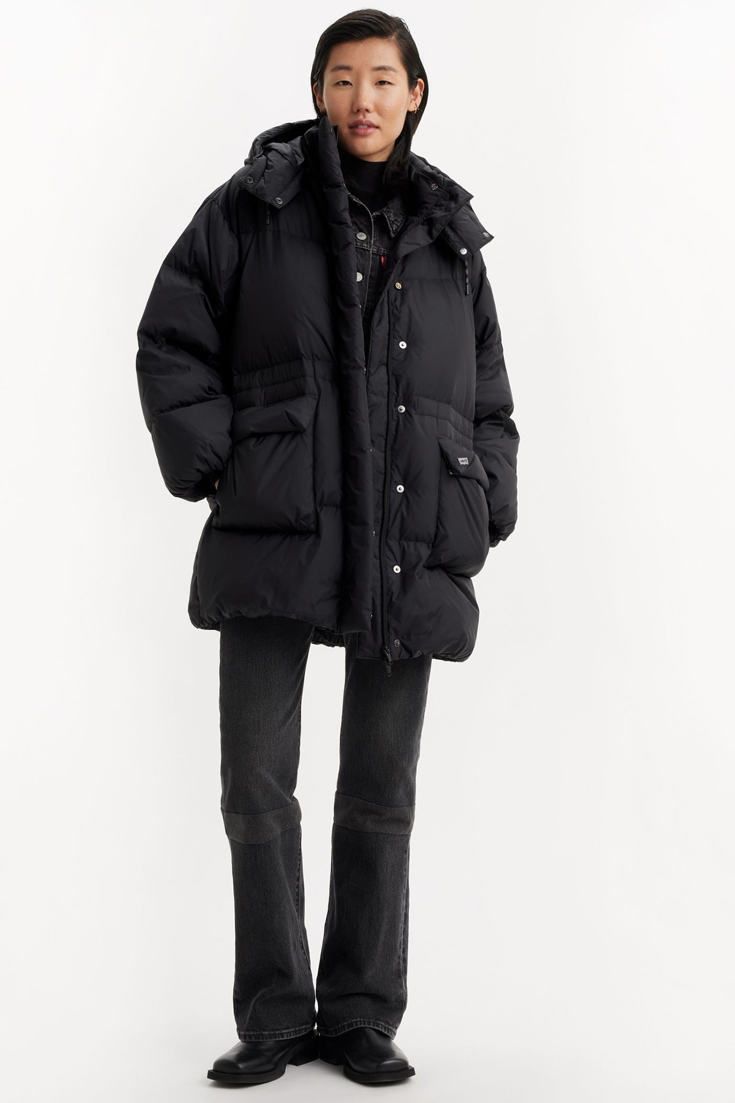 MID PUFFER COAT IN BLACK 4