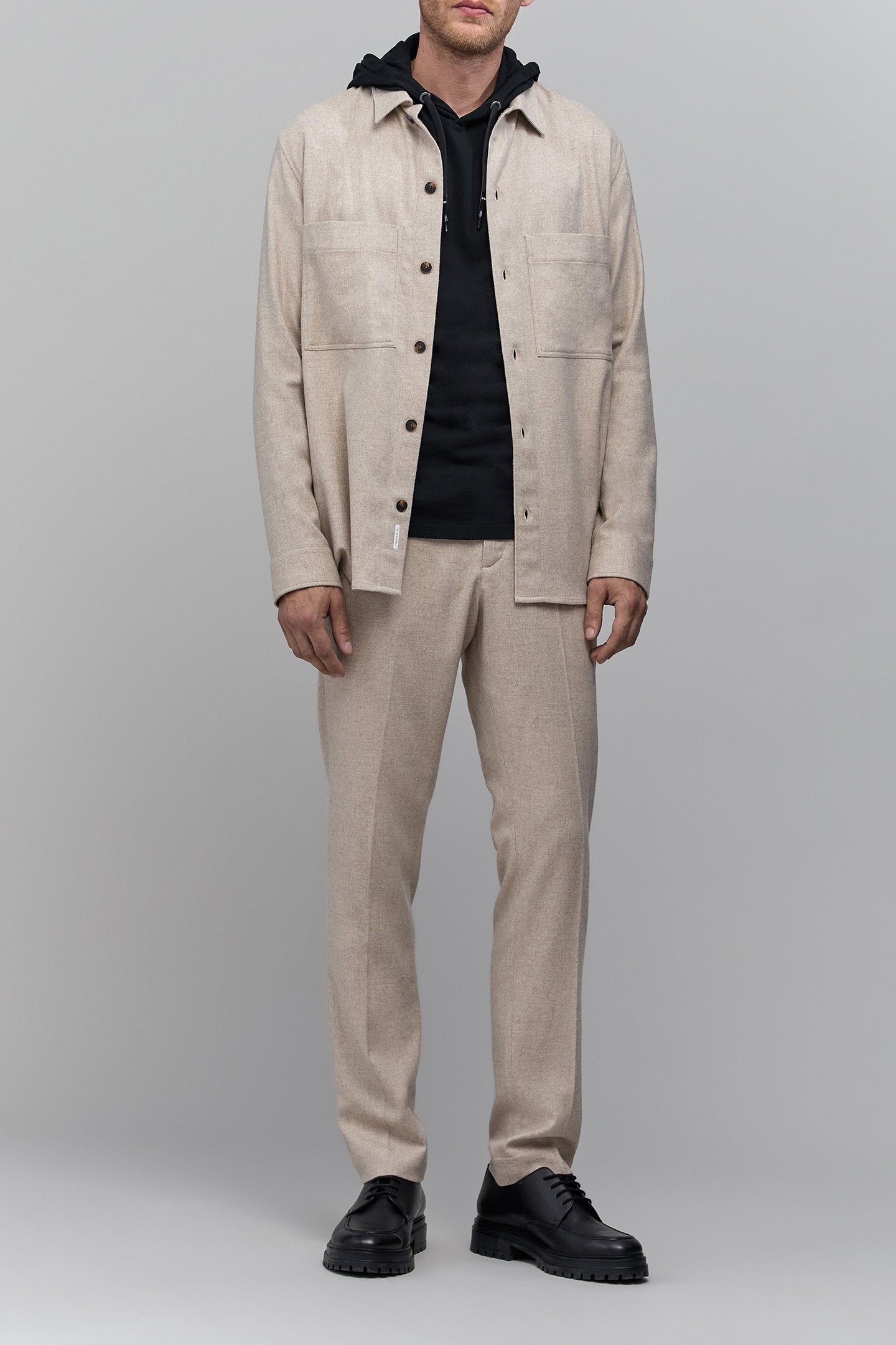 REGULAR NATURAL FLANNEL OVERSHIRT 3