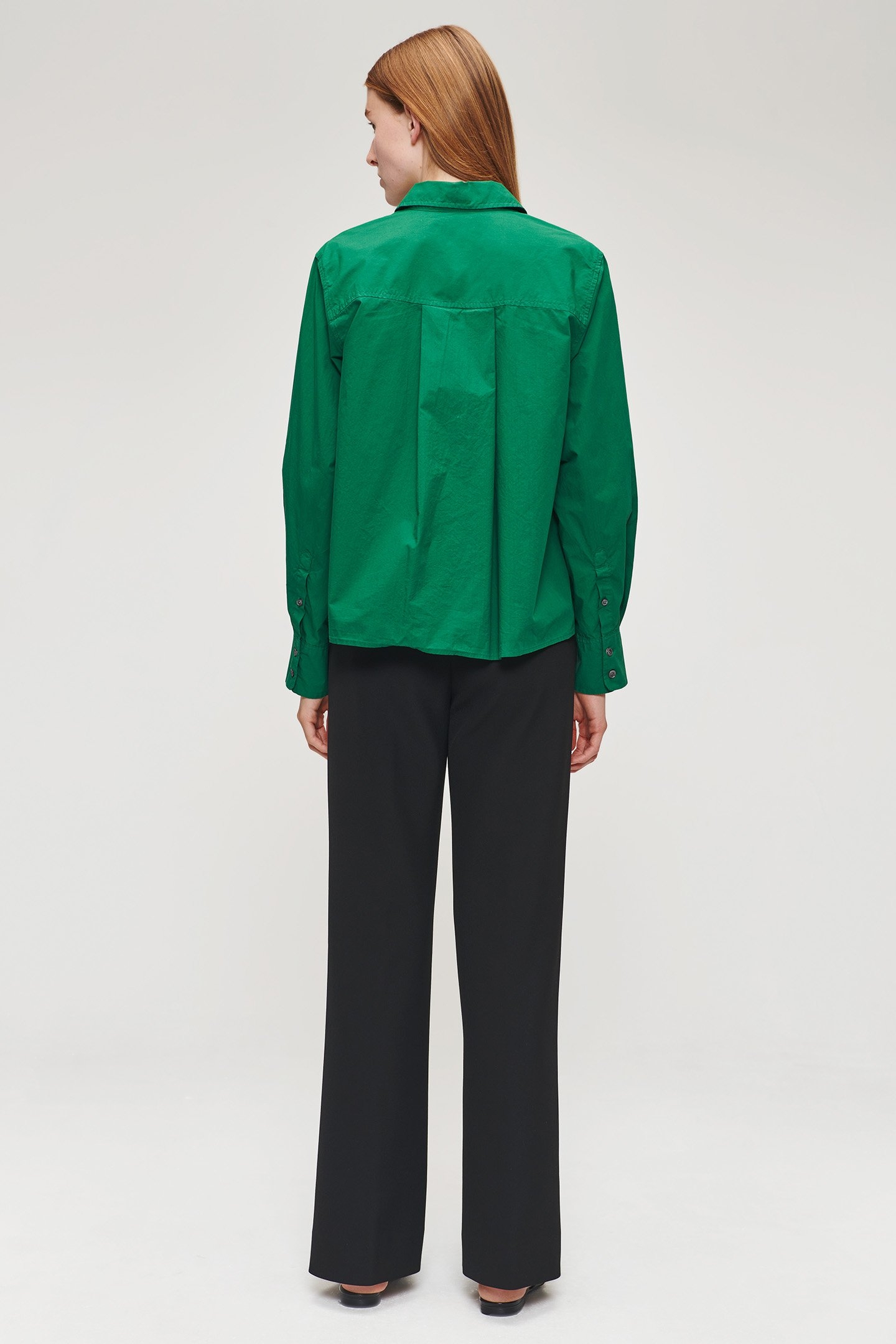 ORG COTTON BOXY SHIRT WARM GREEN 4