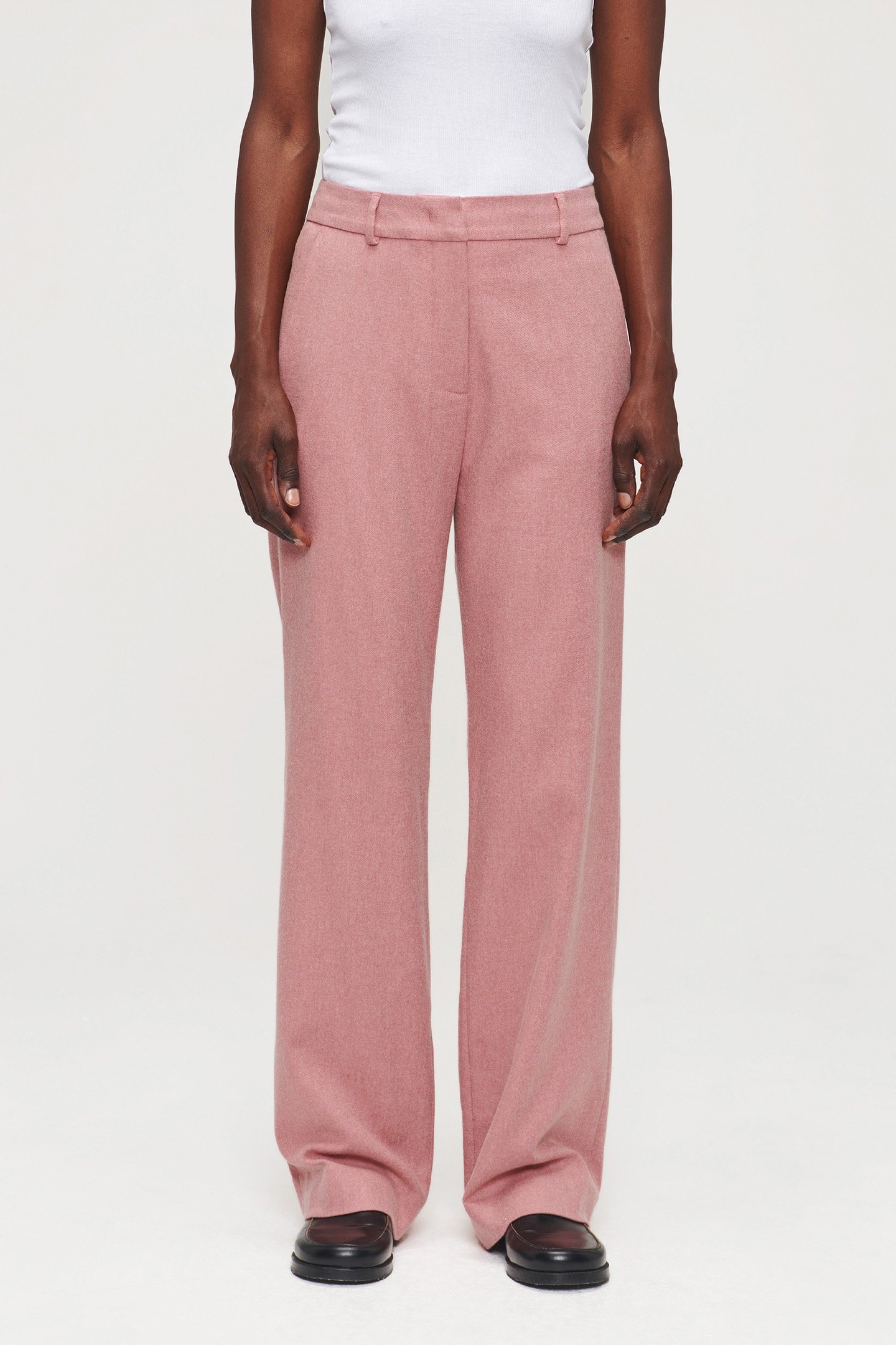 RELAXED FLANNEL PANTS CASHMERE ROSE 1