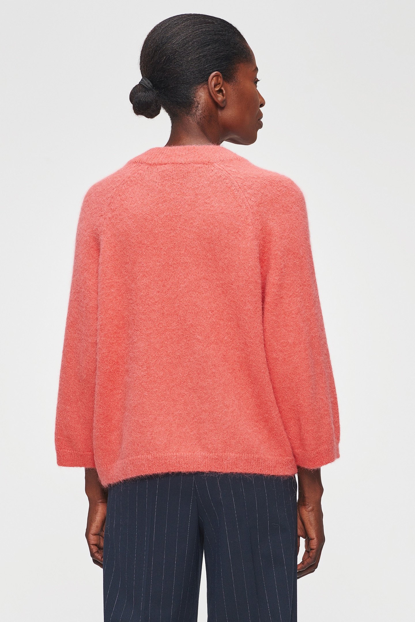 RELAXED ALPACA PULLOVER RADIANT CORAL 2