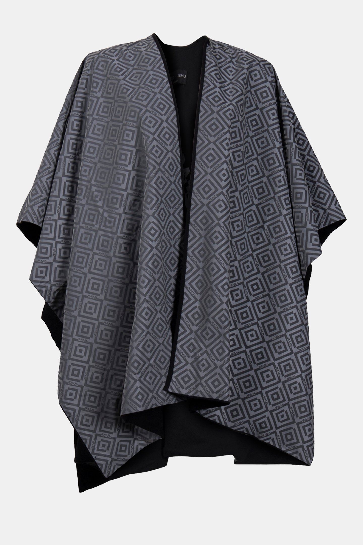 PONCHO REVERSIBLE - ISHU JET BLACK/3M REFLECTIVE 3