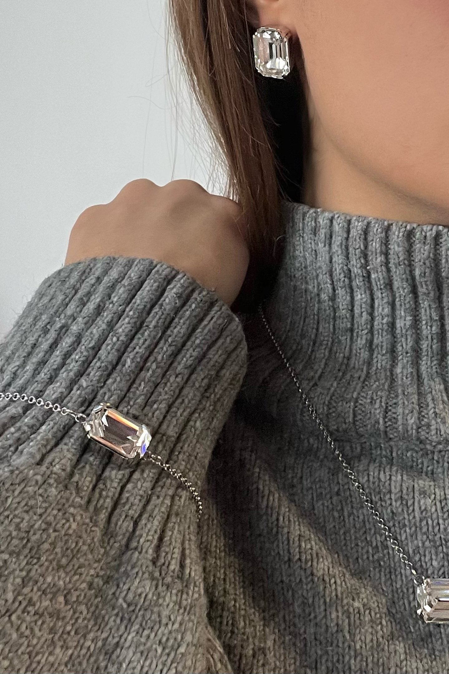 LADY DI BRACELET RHODIUM CRYSTAL 2