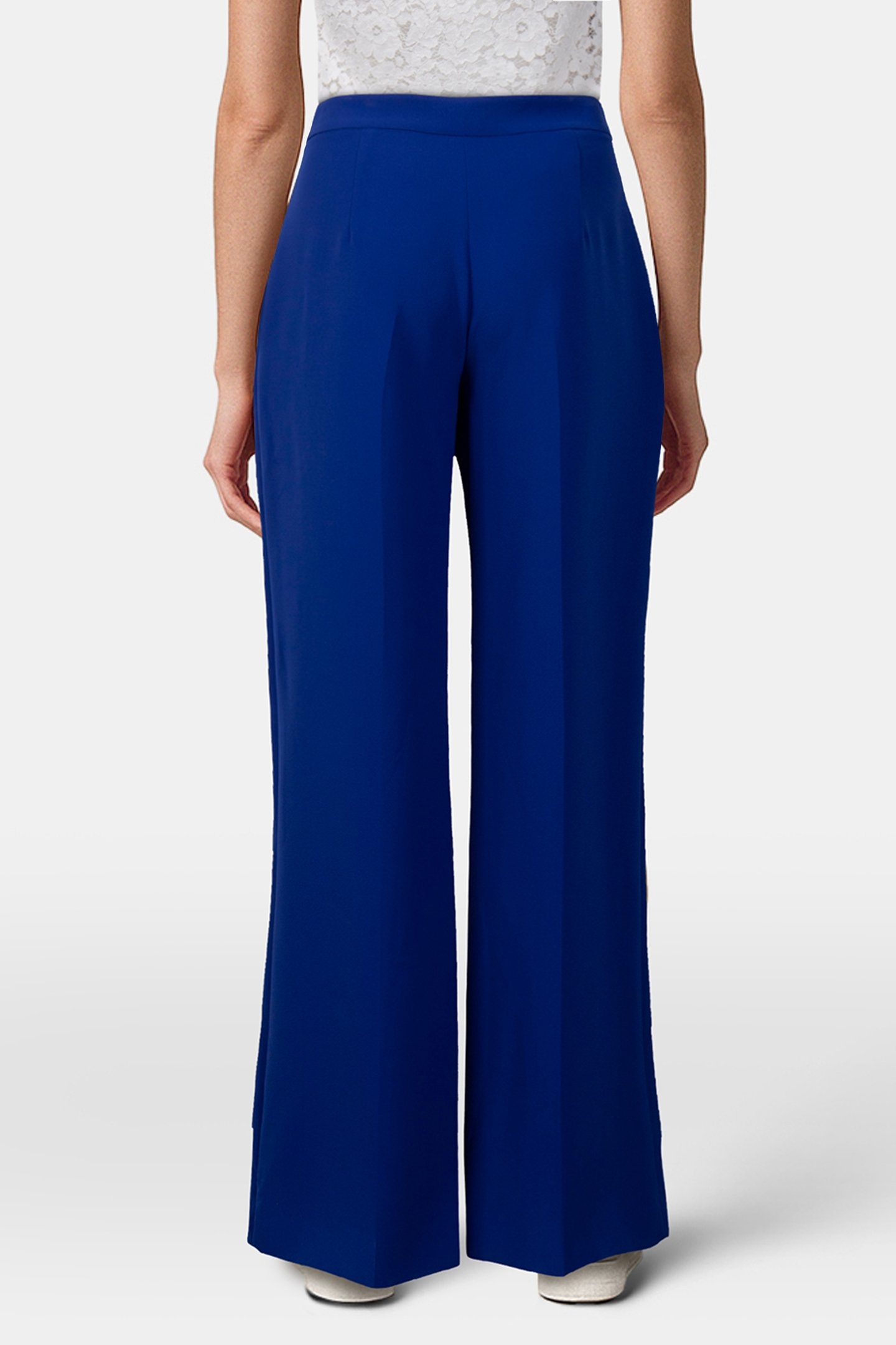 HEART BUTTONS CRÊPE TROUSERS BLUE 2