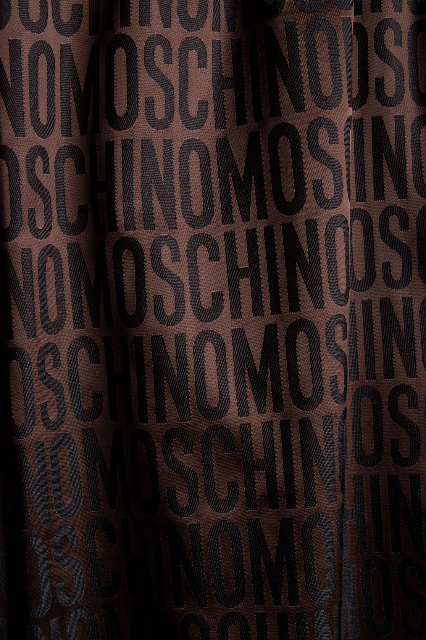 ALLOVER LOGO JACQUARD NYLON JOGGERS BROWN 4