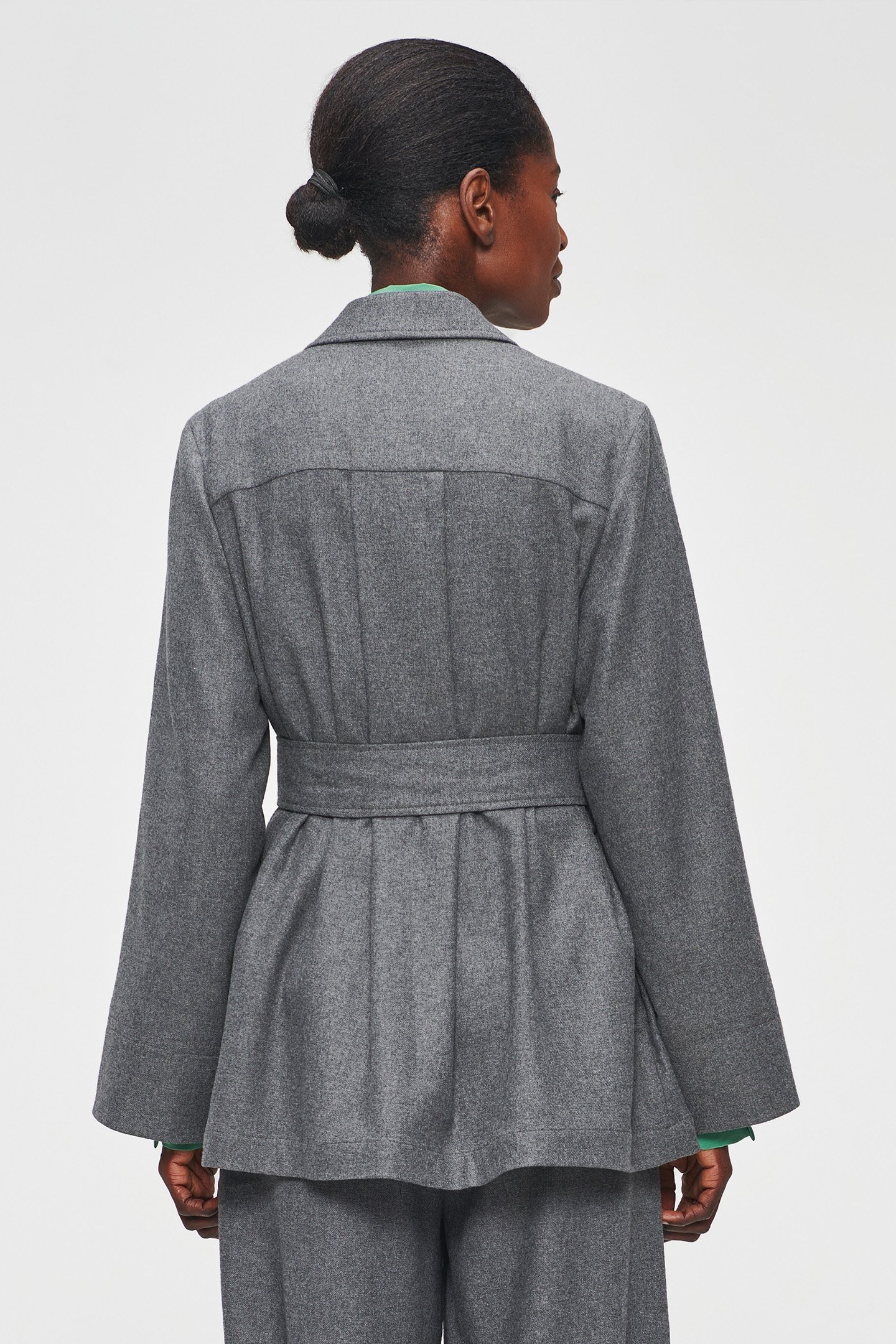 RELAXED FLANNEL JACKET STEEL GREY 2