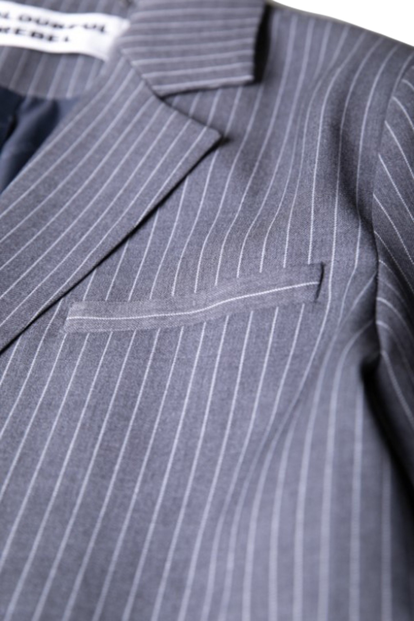 WINOAH STRIPE CROPPED BLAZER DARK GREY 4