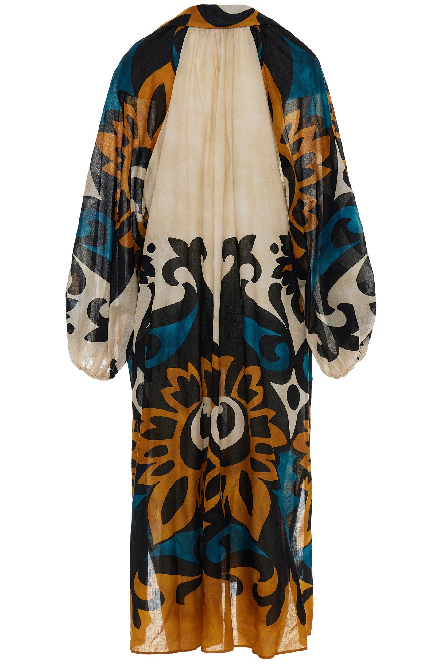 CHIRPY LONG DRESS BLUE-CAMEL 3