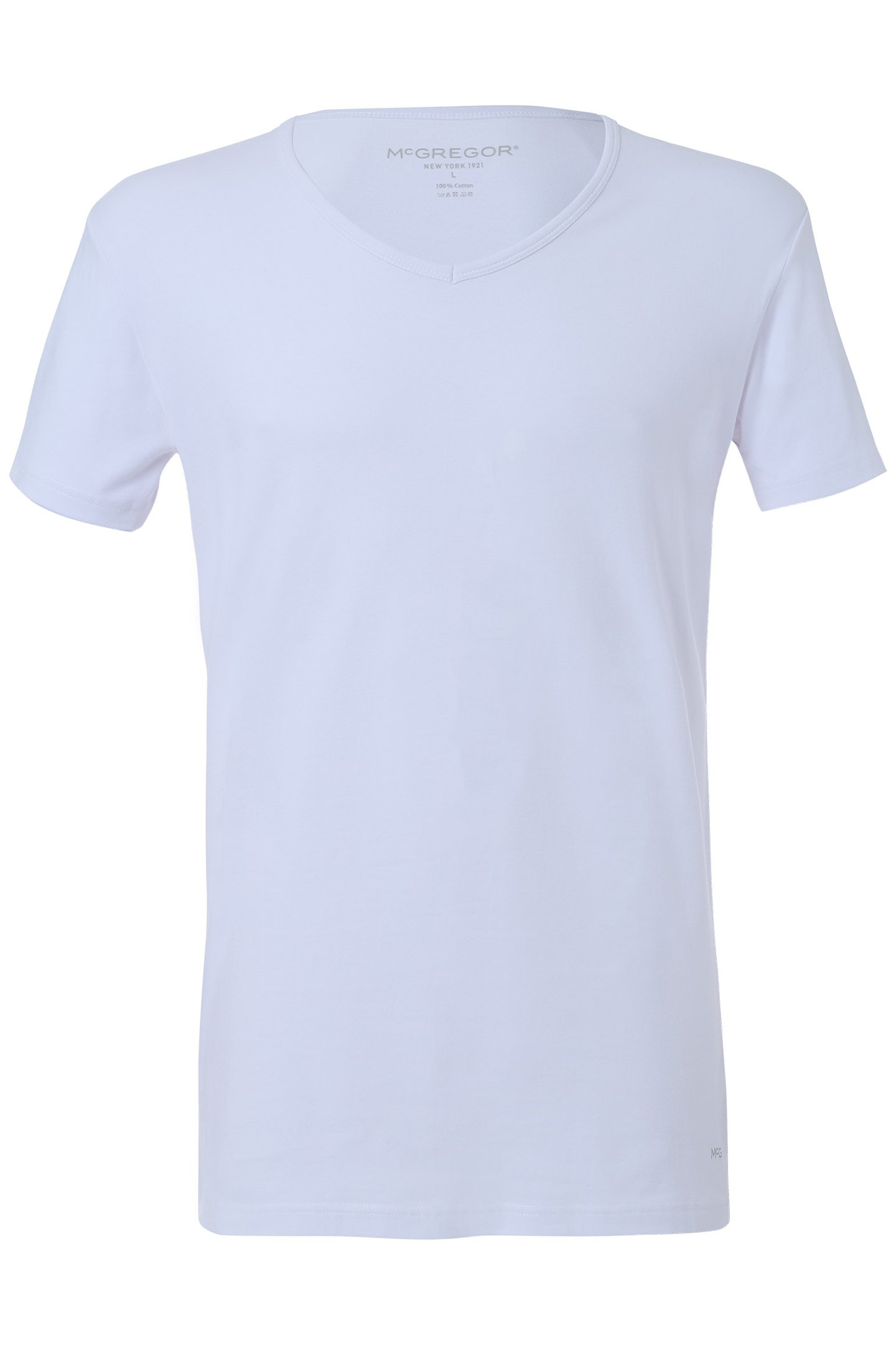 MCGREGOR - PREMIUM STRETCH T-SHIRT - V-NECK - 4-PACK WHITE 3