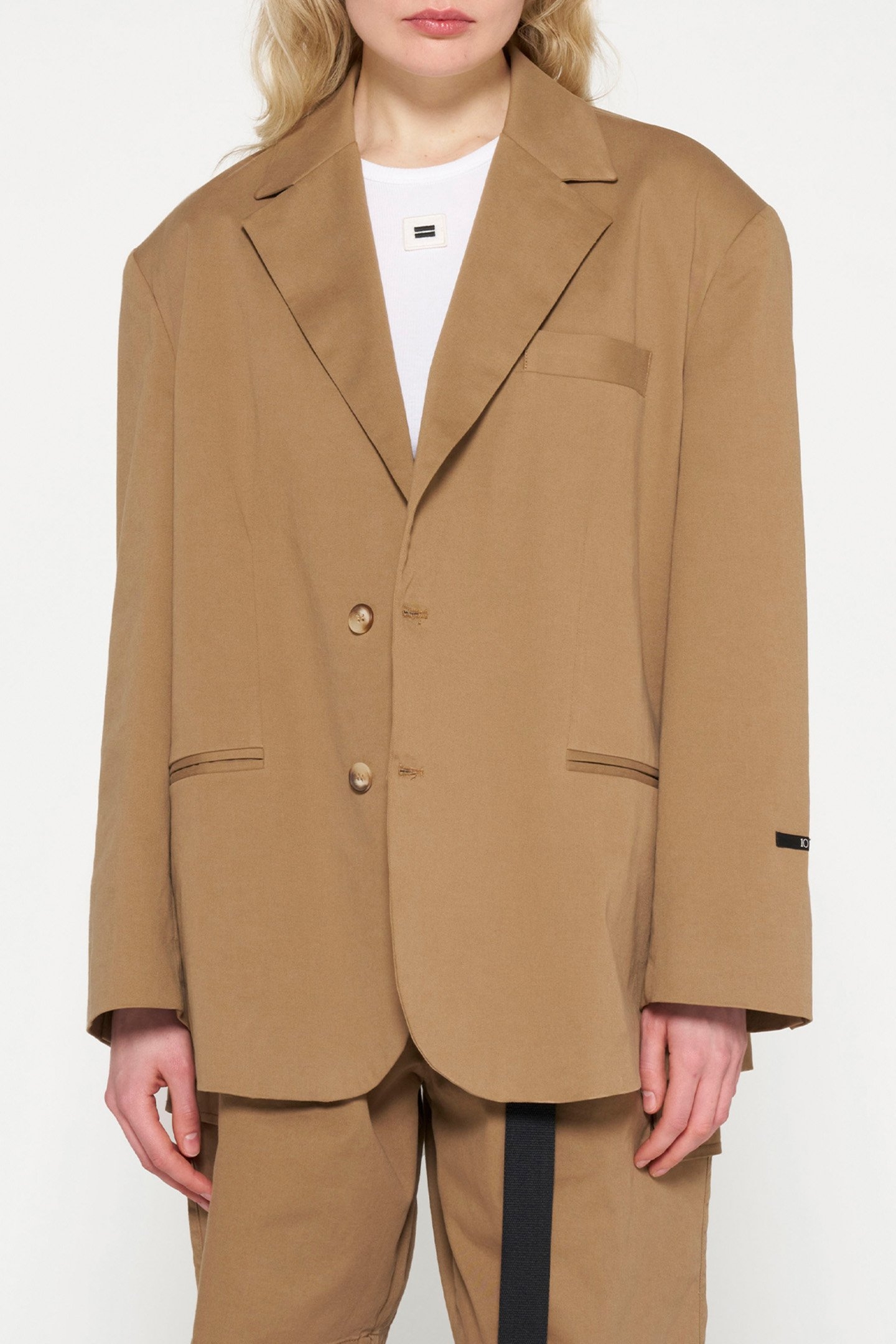 OVERSIZED BLAZER TWILL CEDAR BROWN 1