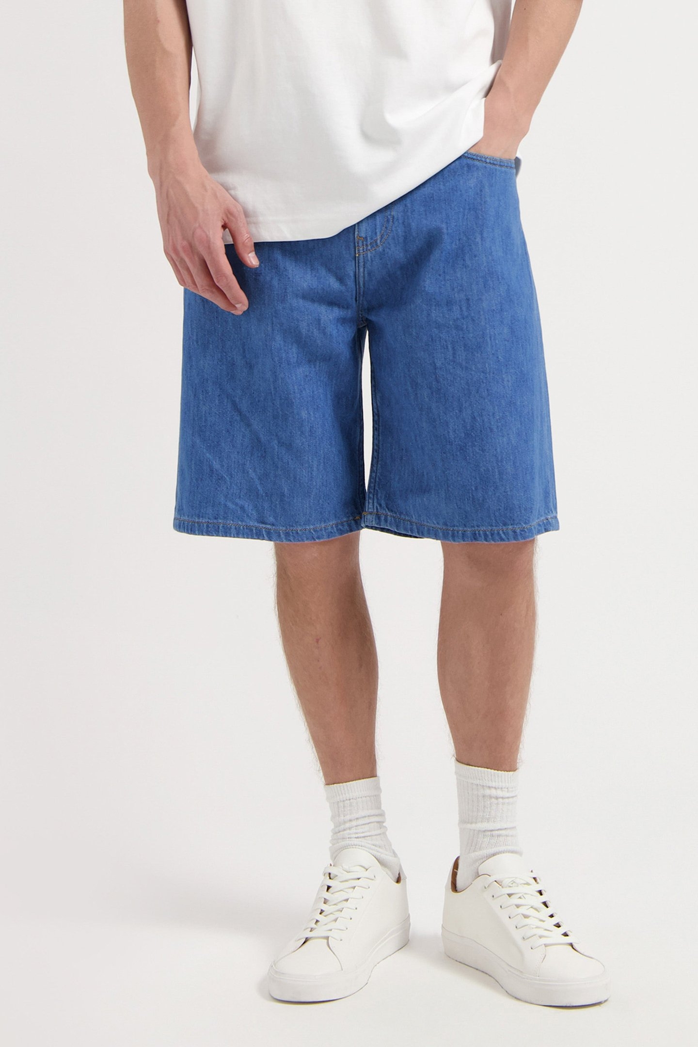 JAMES DENIM SHORT - MEDIUM STONE MEDIUM STONE 1