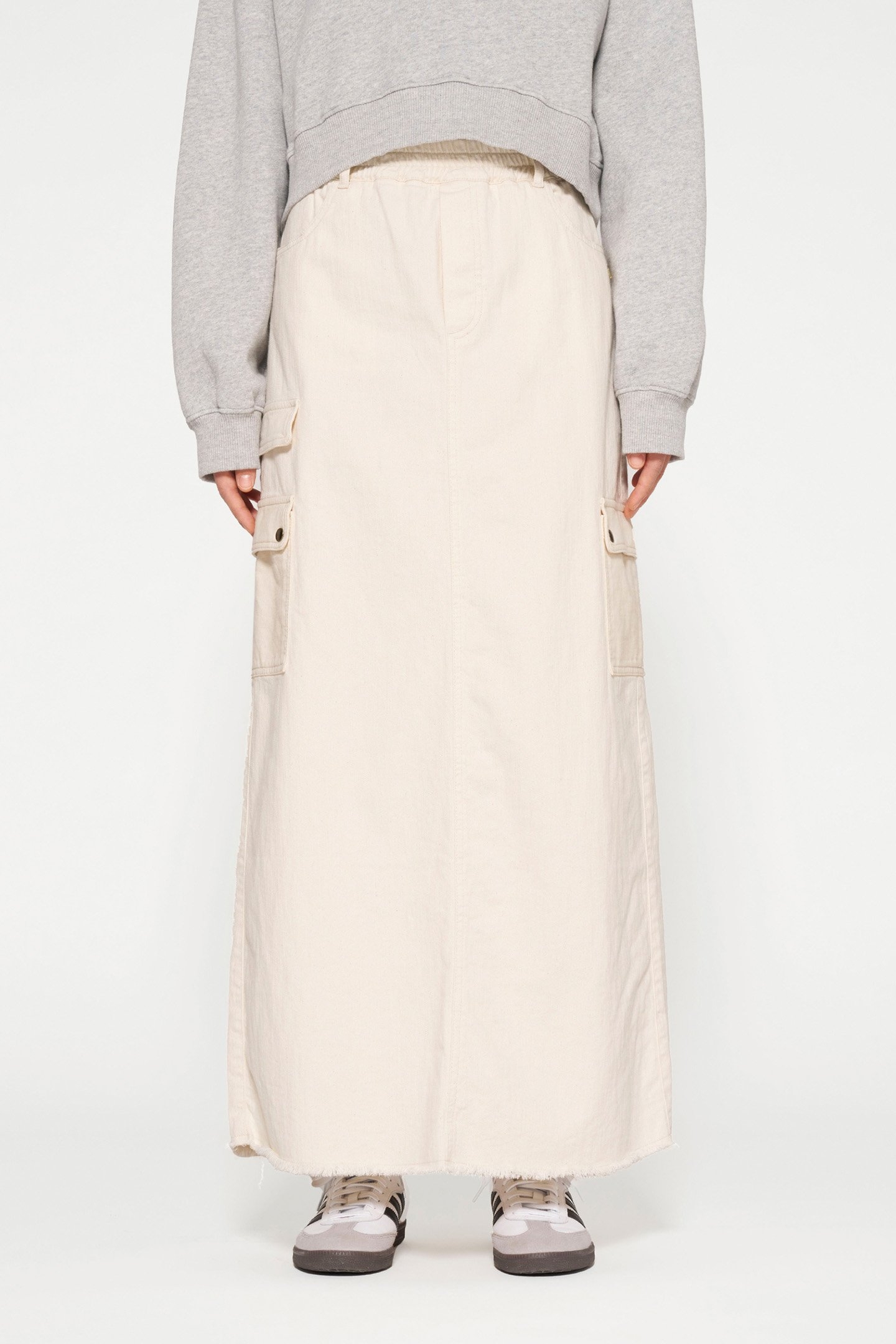 MAXI SKIRT TWILL ECRU 1