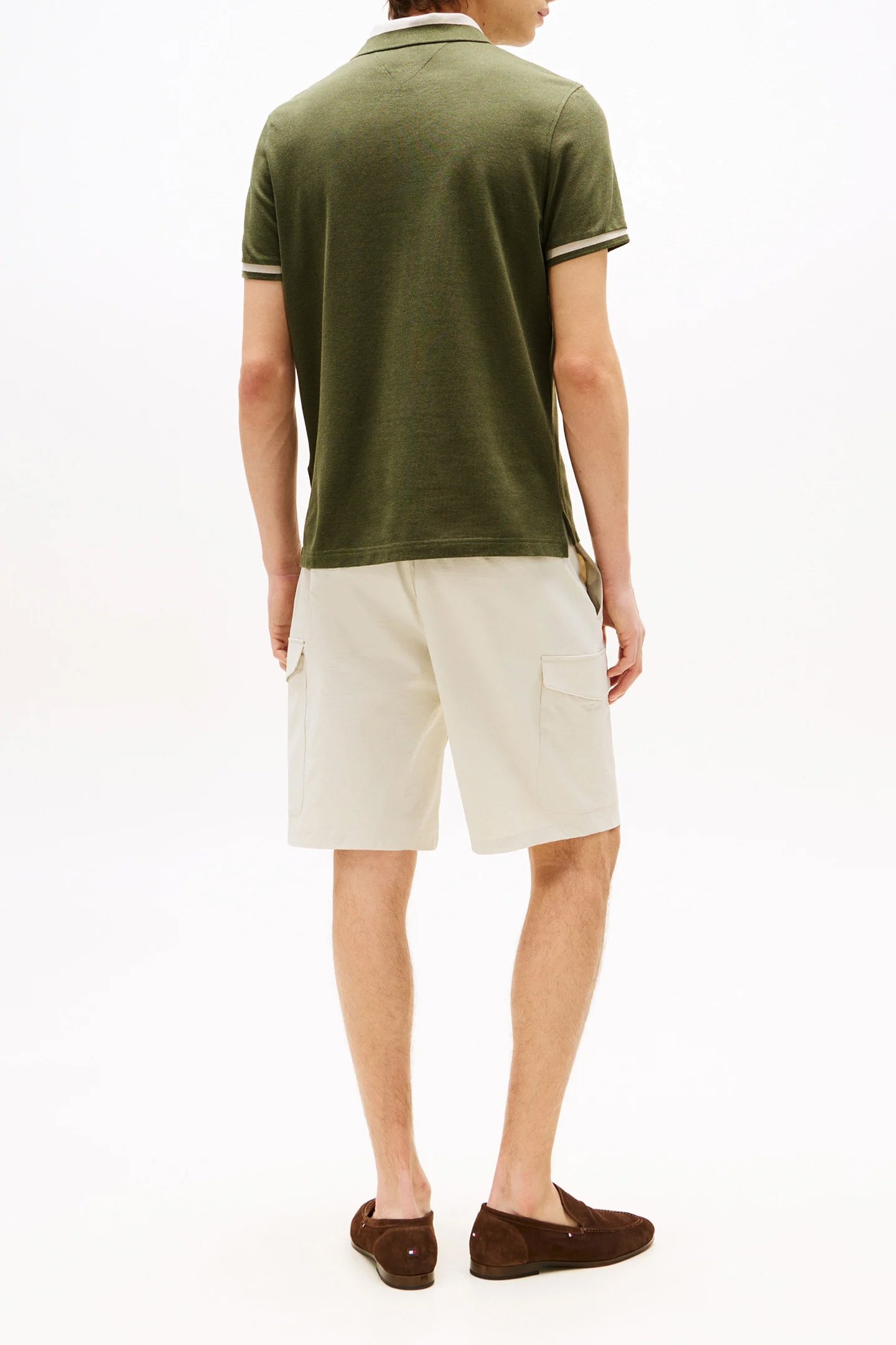 CONTRAST COLLAR POLO REG FIT BATTLE GREEN 3