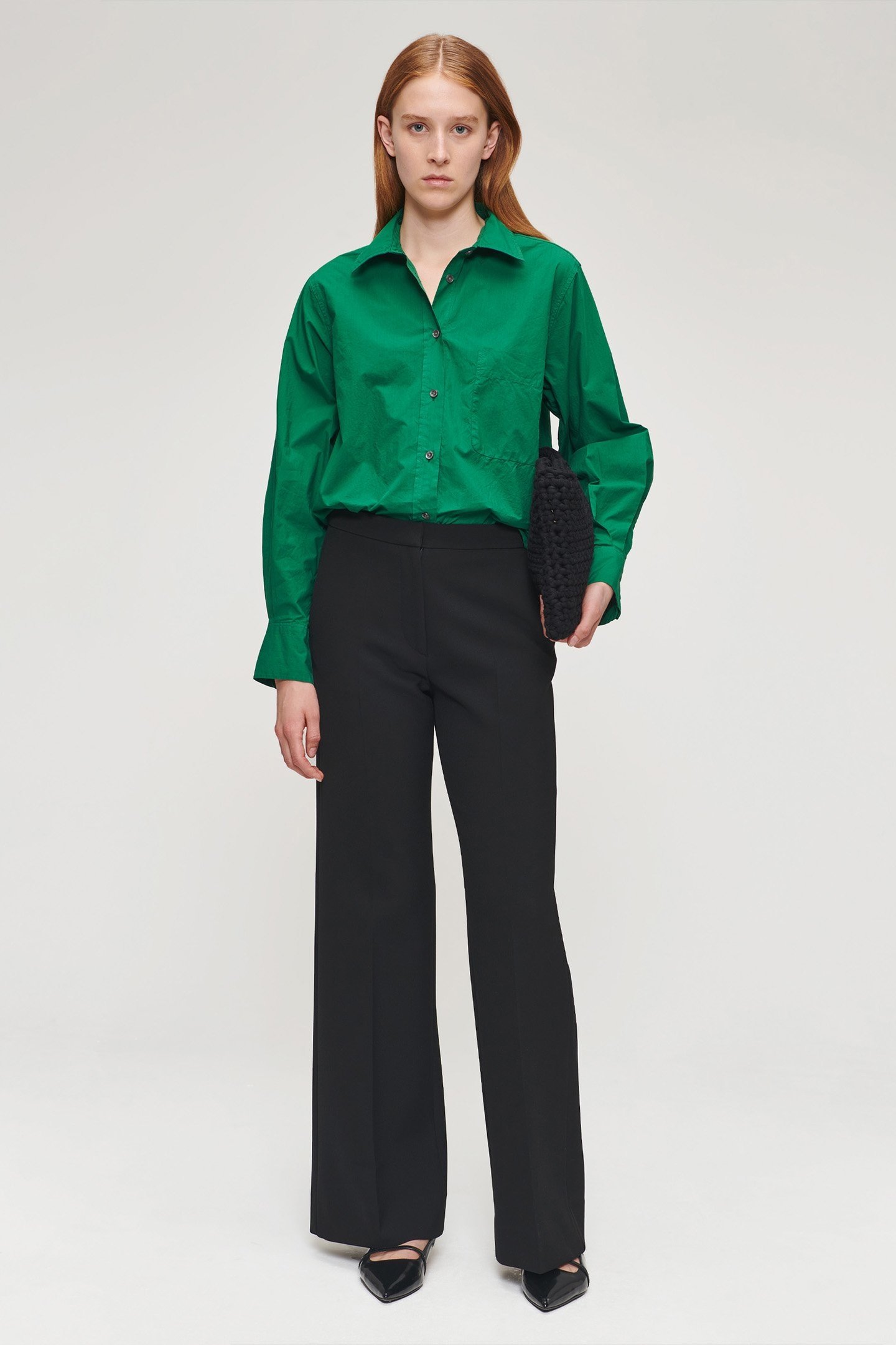 ORG COTTON BOXY SHIRT WARM GREEN 5