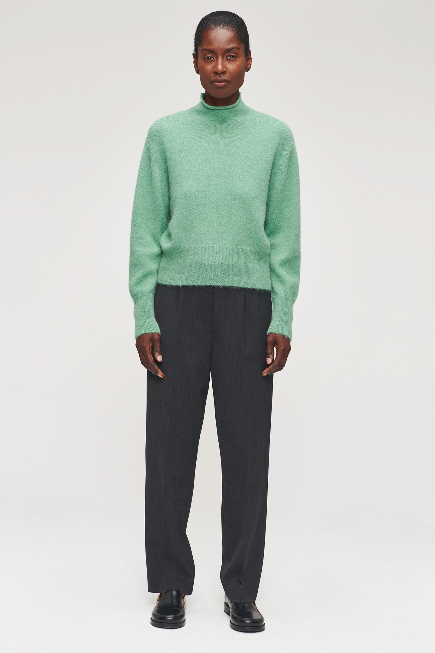 ALPACA FUNNEL NECK PULLOVER JADE 3