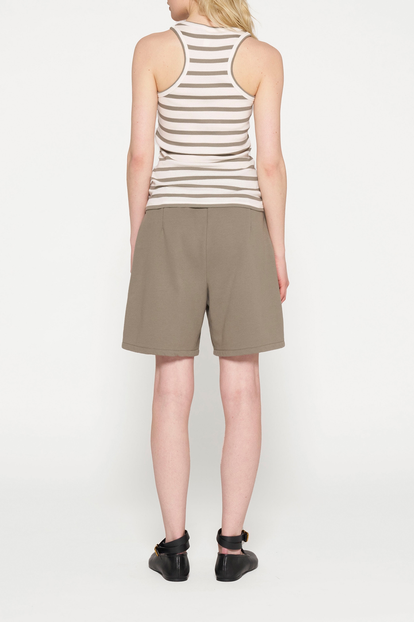 TANK TOP RIB STRIPES ECRU/SAGE 3