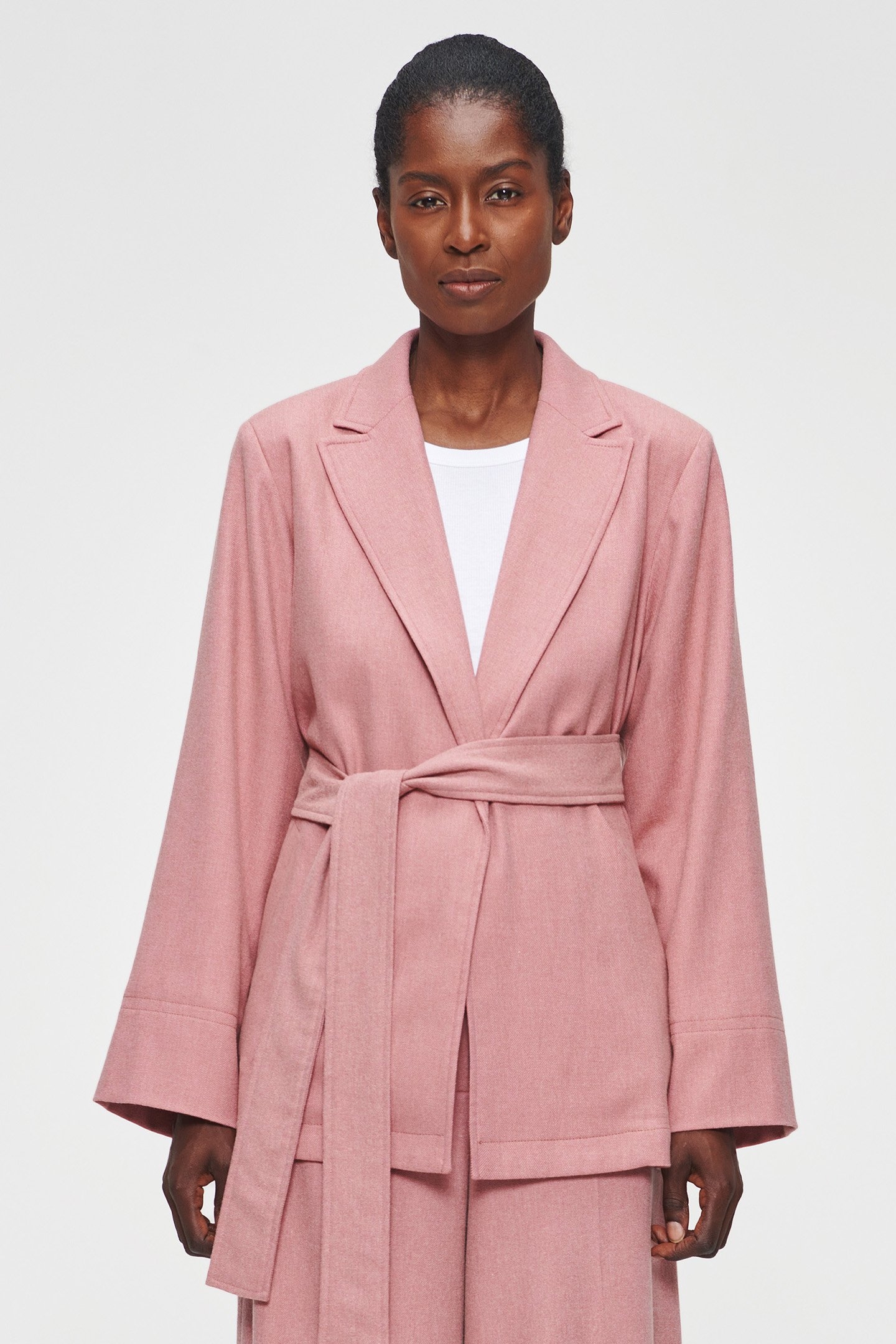 RELAXED FLANNEL JACKET CASHMERE ROSE 1